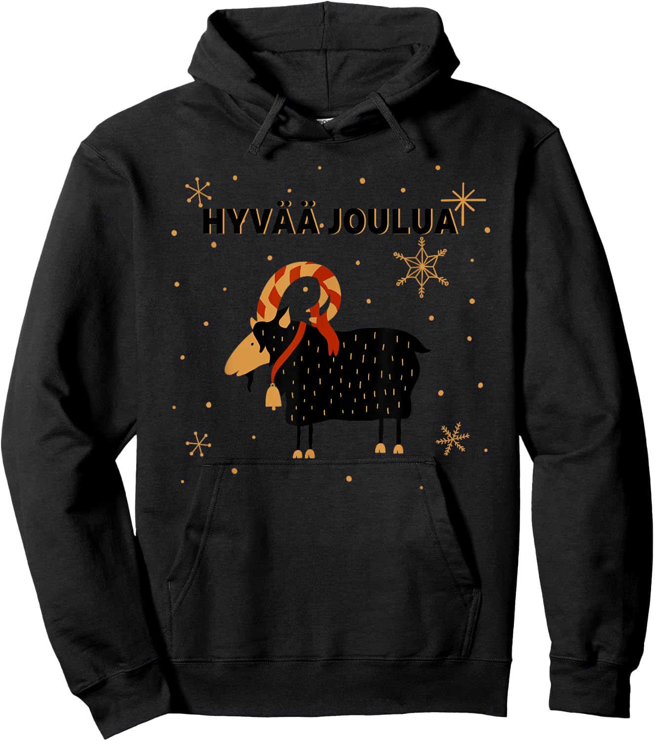 Hyvaa Joulua Finnish Christmas Hoodie - Hoodie | Black