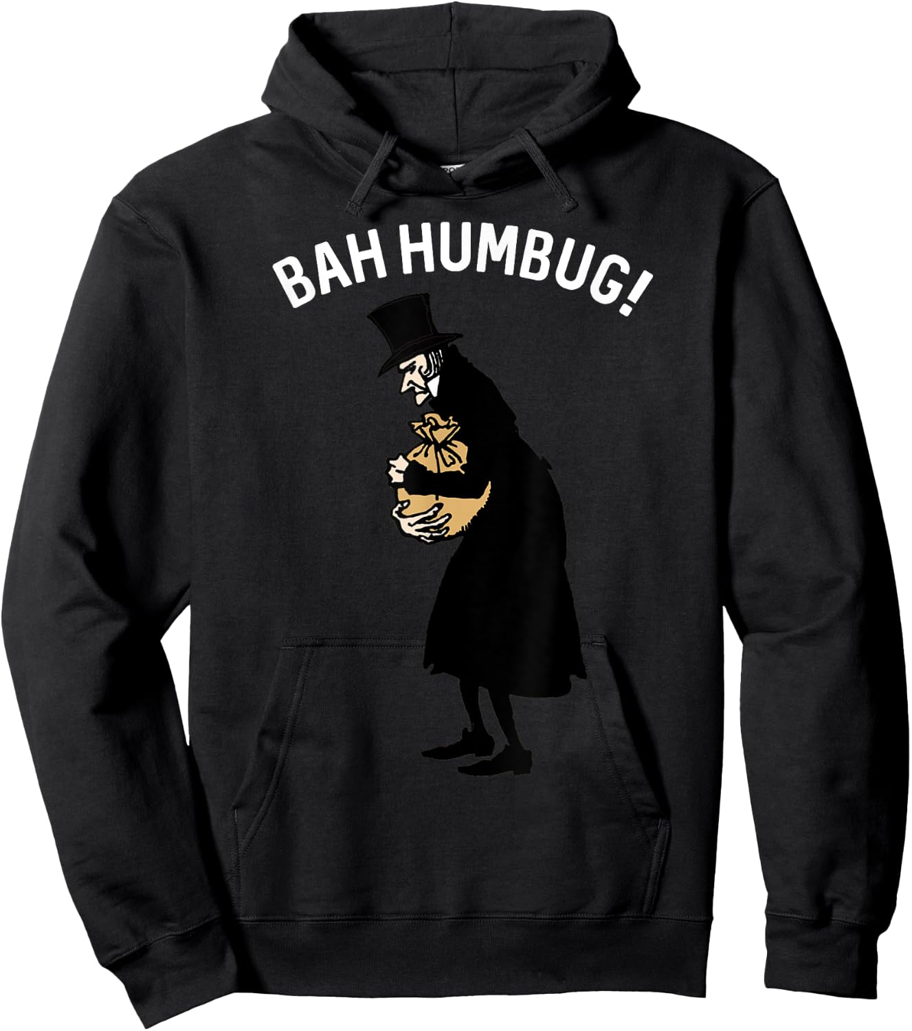 Fun Scrooge Bah Humbug Shirt Art Vintage Christmas Carol Hoodie - Hoodie | Black