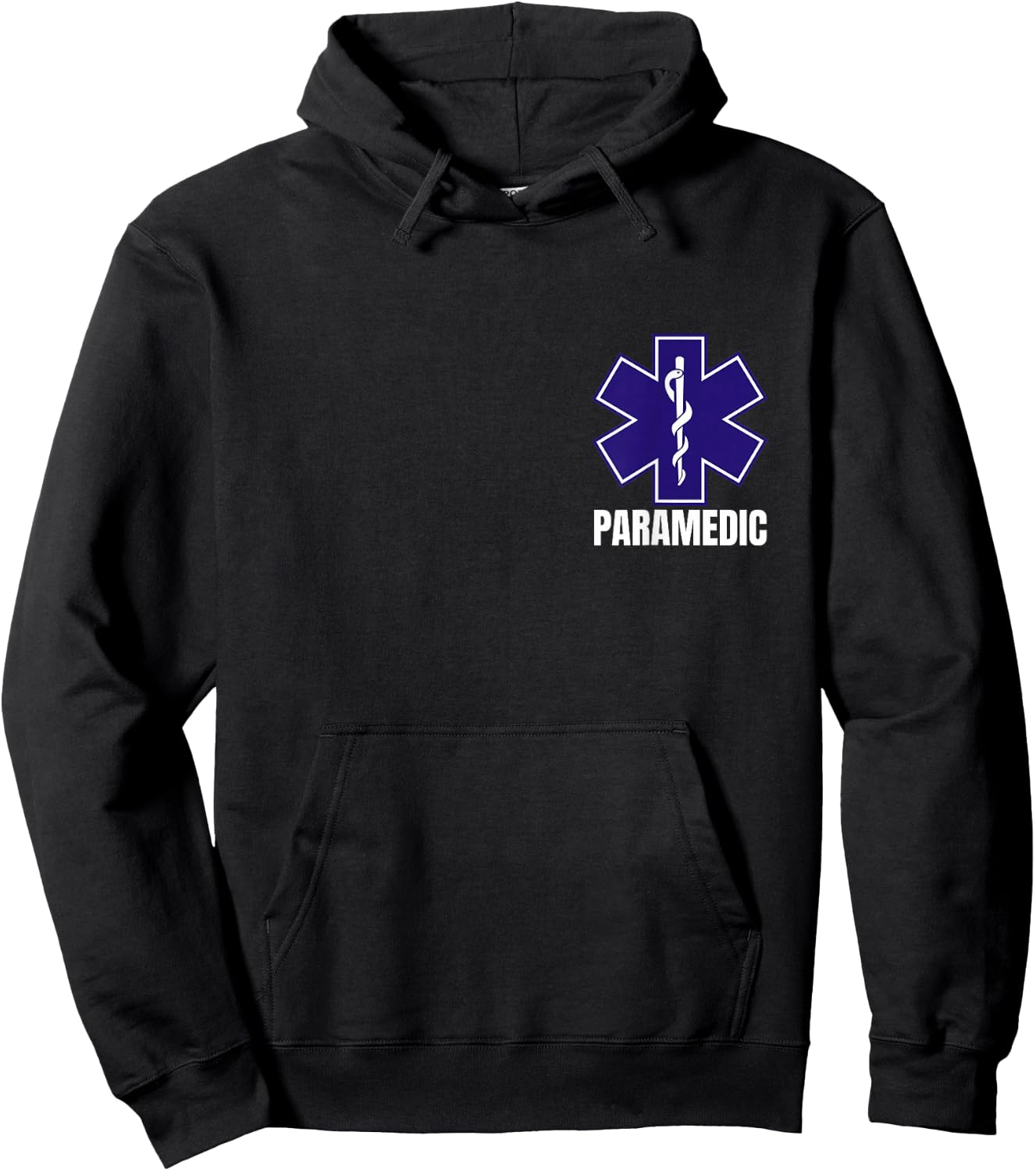 Paramedic Uniform On Duty EMT Star of Life Front and Back Hoodie - Hoodie | Black