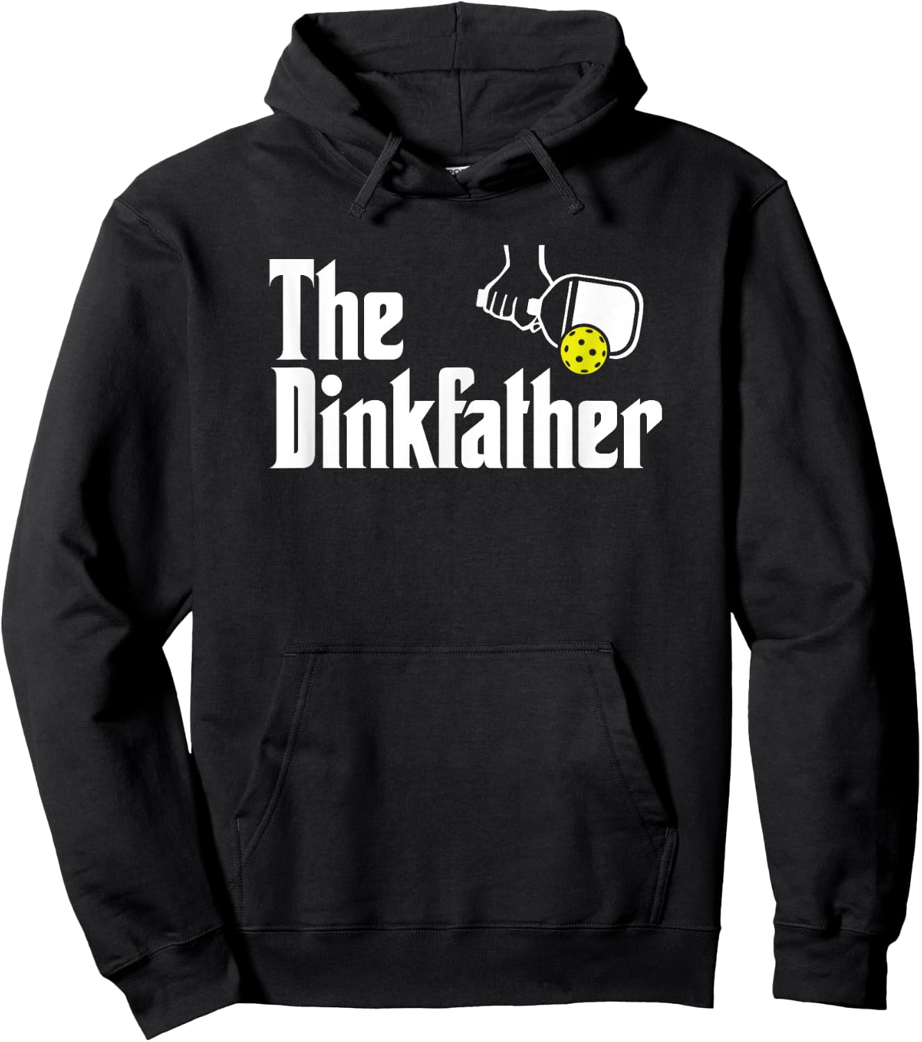 The Dinkfather Funny Pickleball Hoodie - Hoodie | Black
