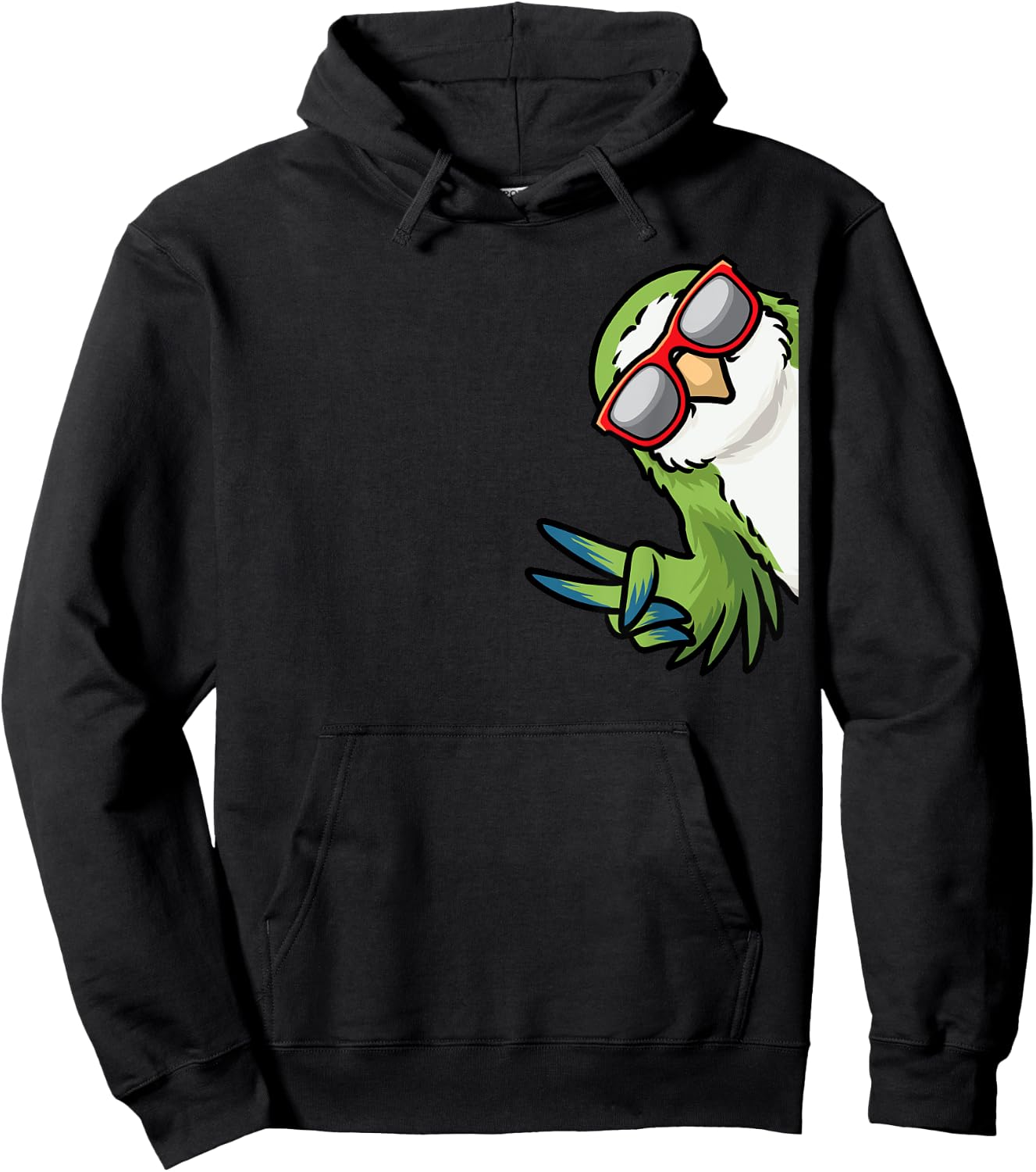 Monk Parakeet Quaker Parrot Bird From Side Sunglasses Hoodie - Hoodie | Black