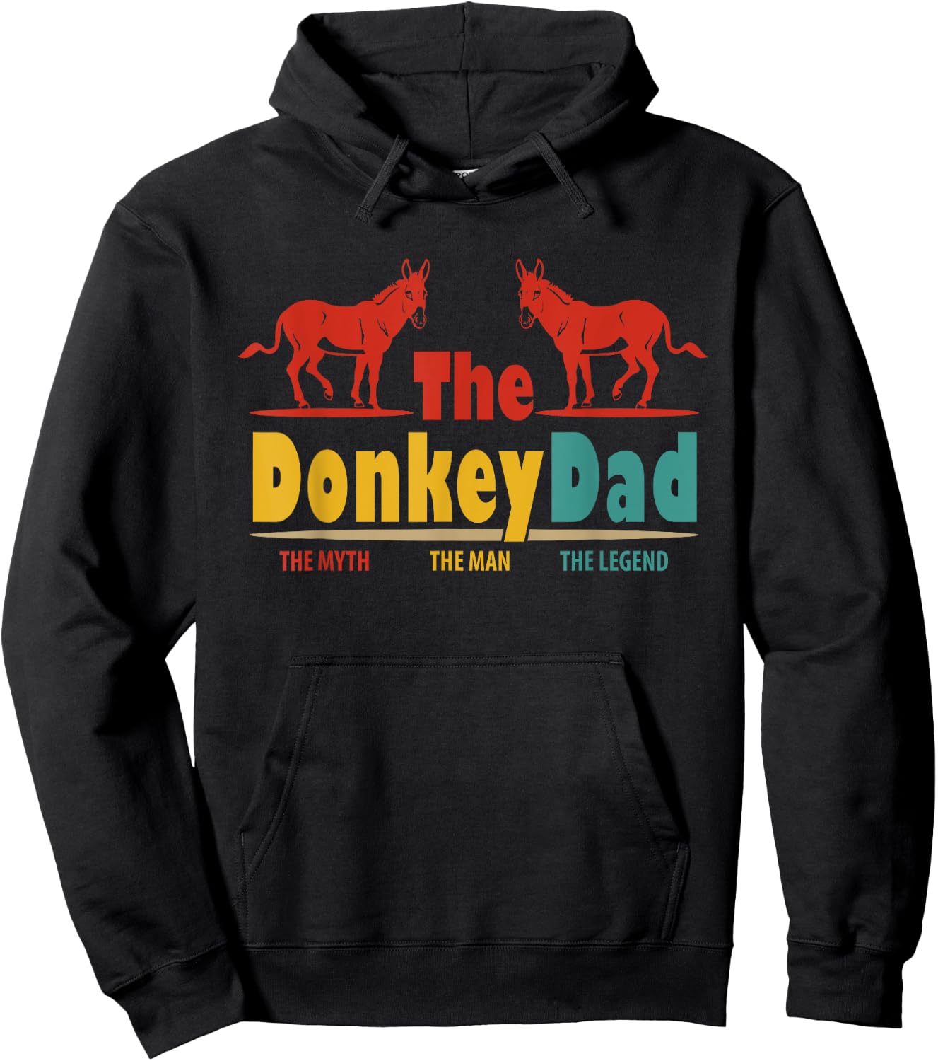 Donkey Owner Dad Proud Man Legend Father's Day Lover Family Hoodie - Hoodie | Black