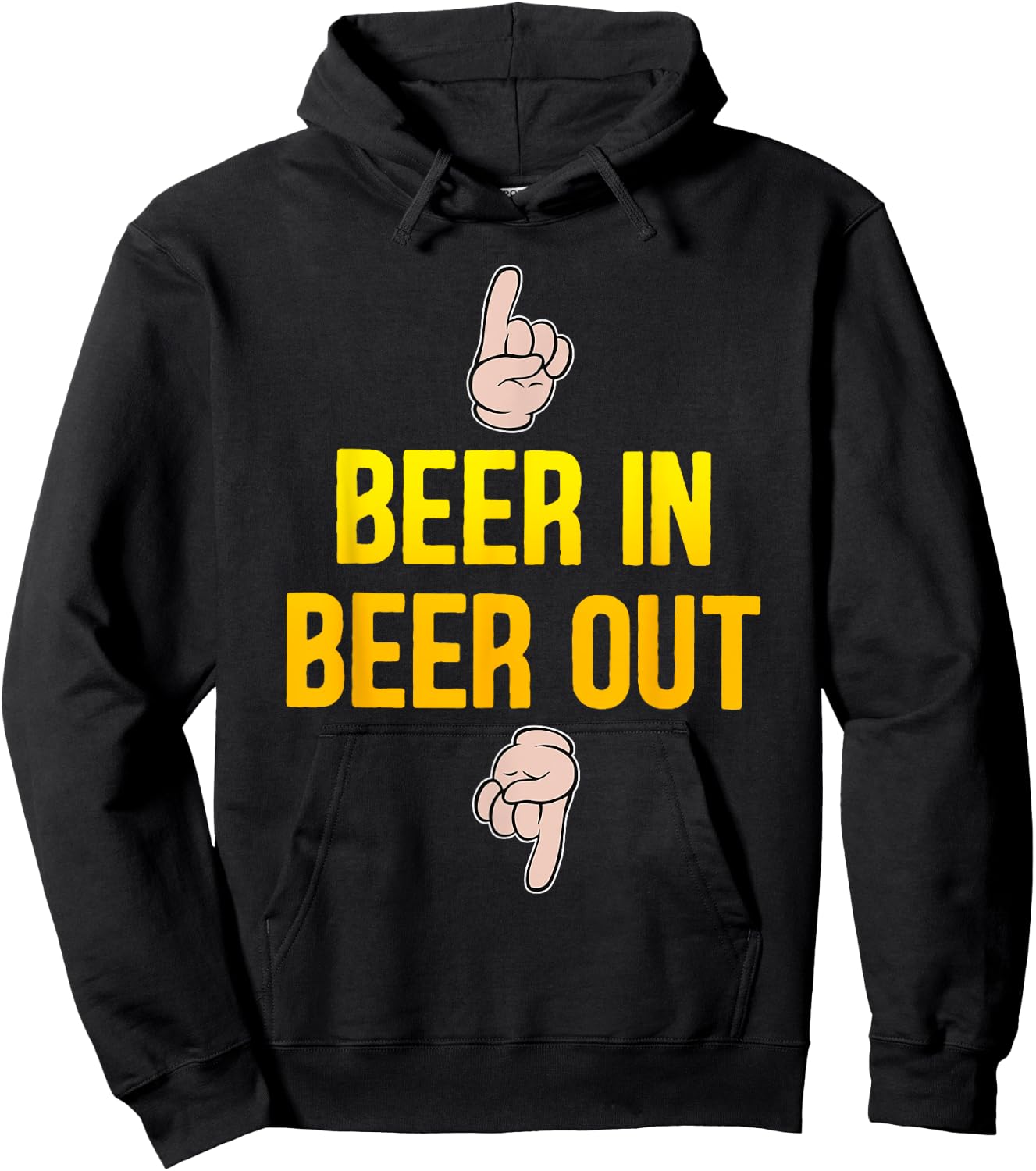 Beer in beer out Gift beer lover Hoodie - Hoodie | Black