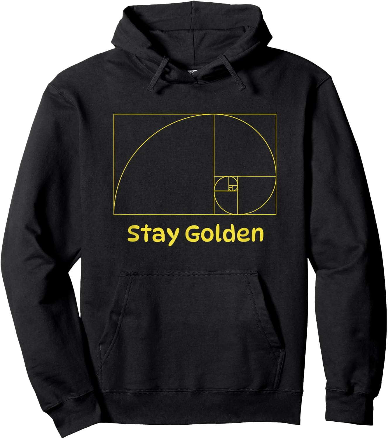 Golden Ratio Fibonacci Spiral Color Art Stay Golden Hoodie - Hoodie | Black
