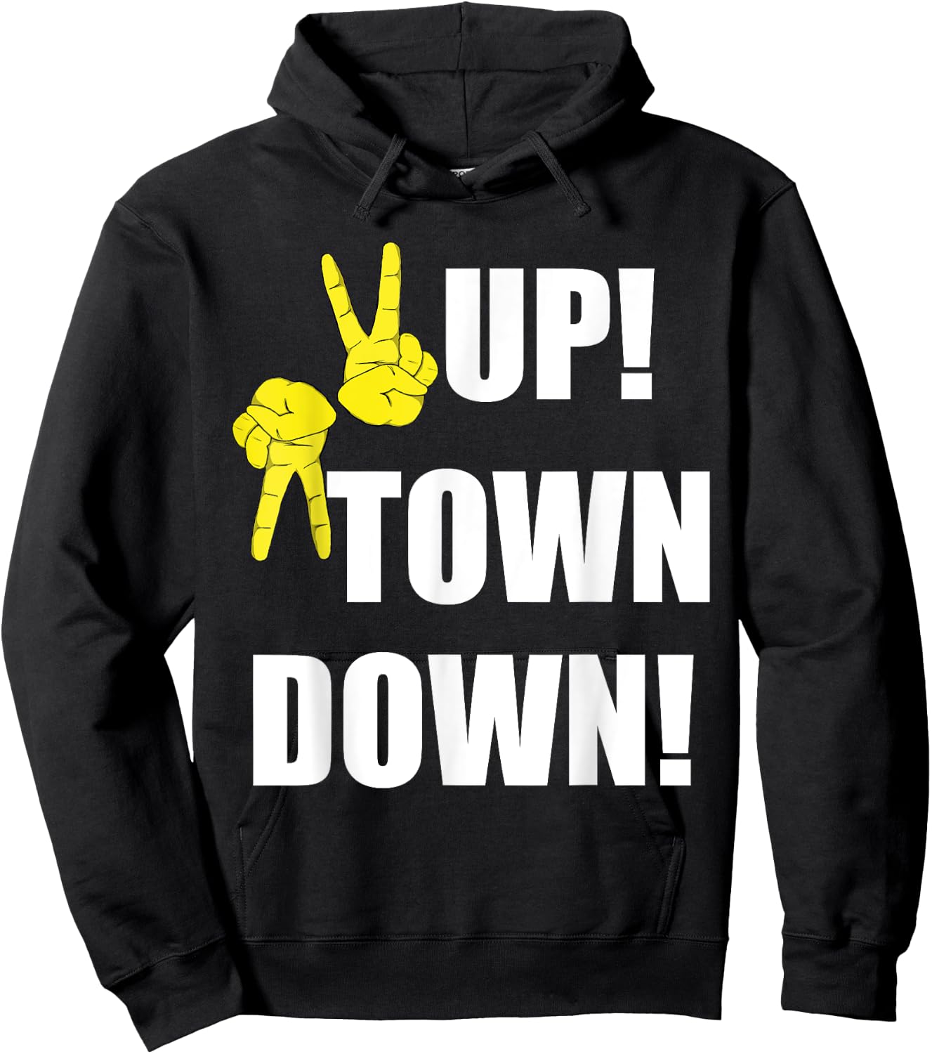 Peace Up A-Town Down Hoodie - Hoodie | Black