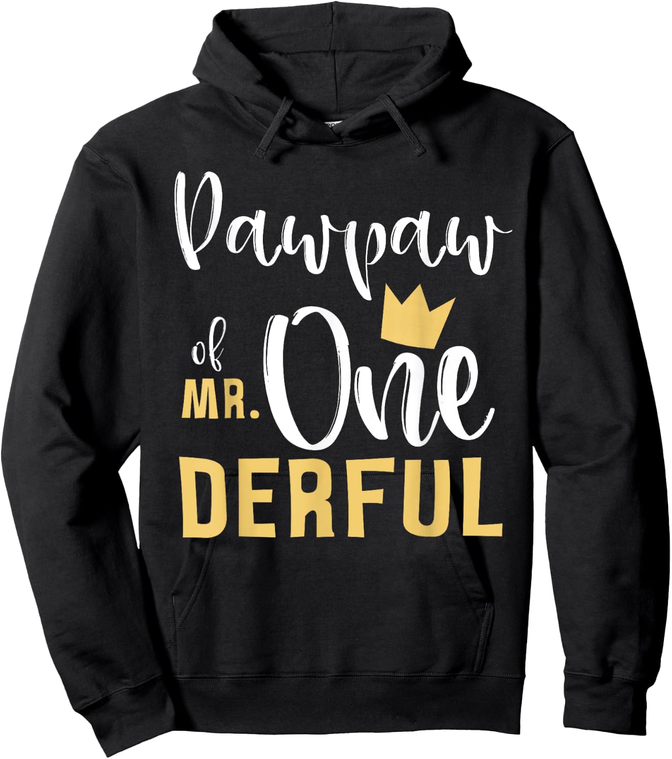 Pawpaw of Mr Onederful 1st Birthday First One-Derful Grandpa Hoodie - Hoodie | Black