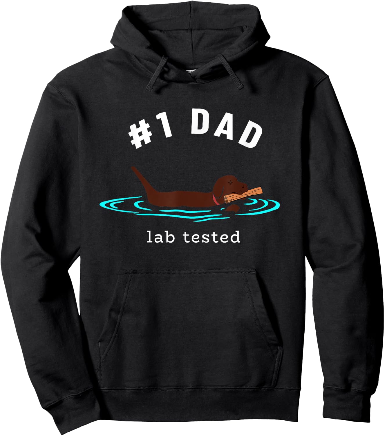 Lab Dad Chocolate Labrador Retriever Dog #1 Dad Men Hoodie - Hoodie | Black