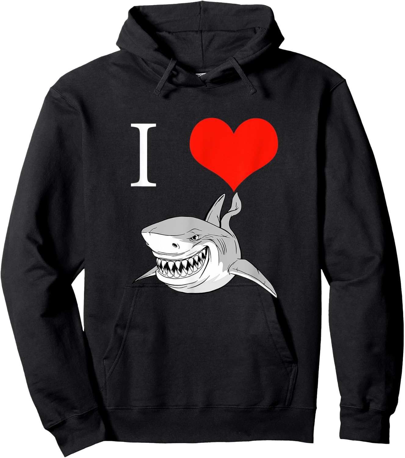 I Love Sharks Hoodie - Hoodie | Black