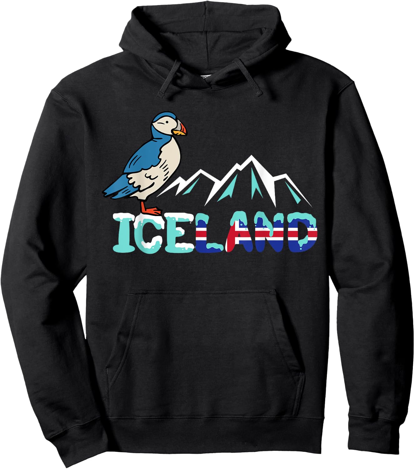 Iceland Stud Puffin Icelandic Bird Nordic Hoodie - Hoodie | Black
