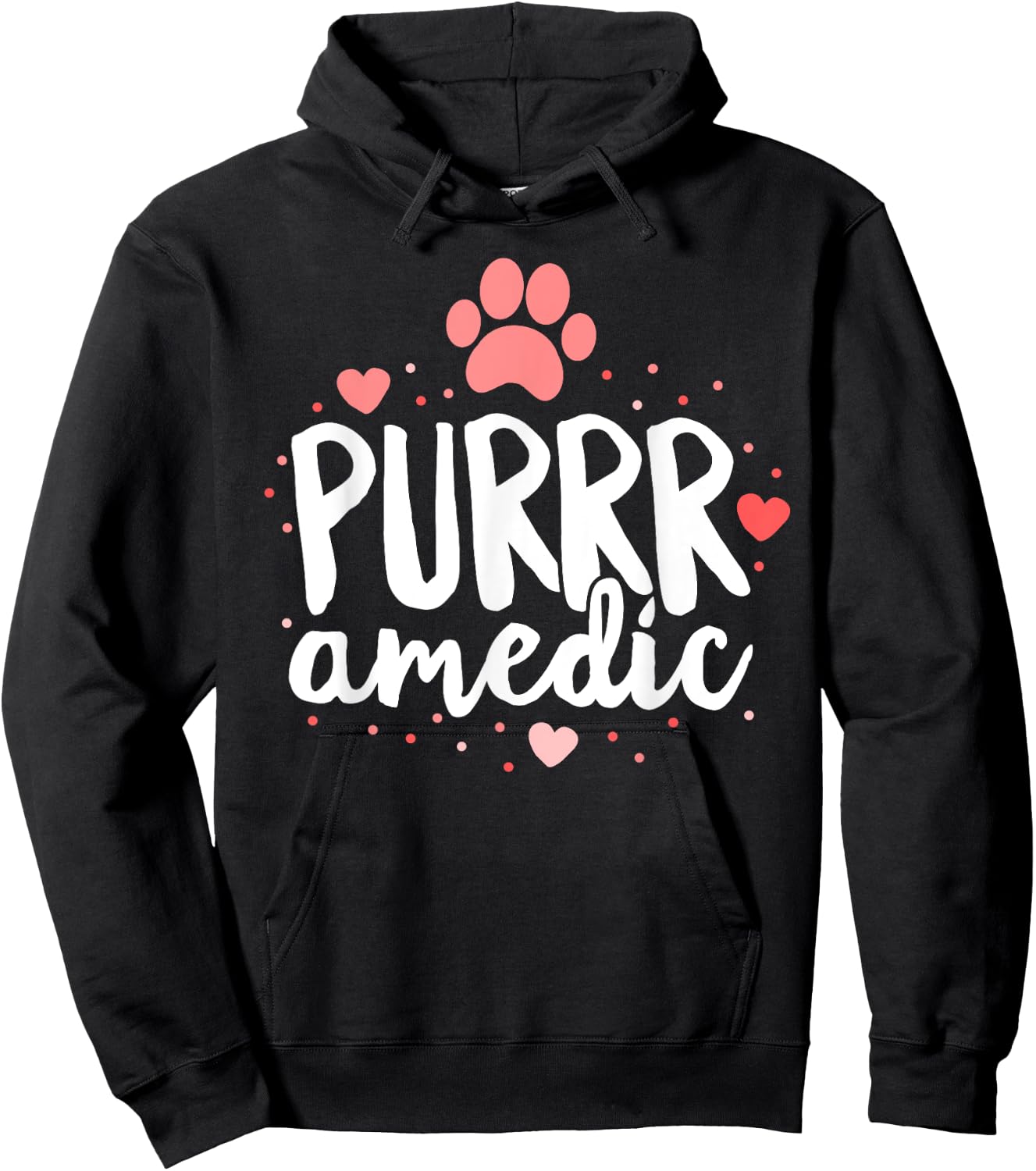 Purrr-amedic (Paramedic) Cat Veterinarian Vet Tech Doctor Women Kids Hoodie - Hoodie | Black