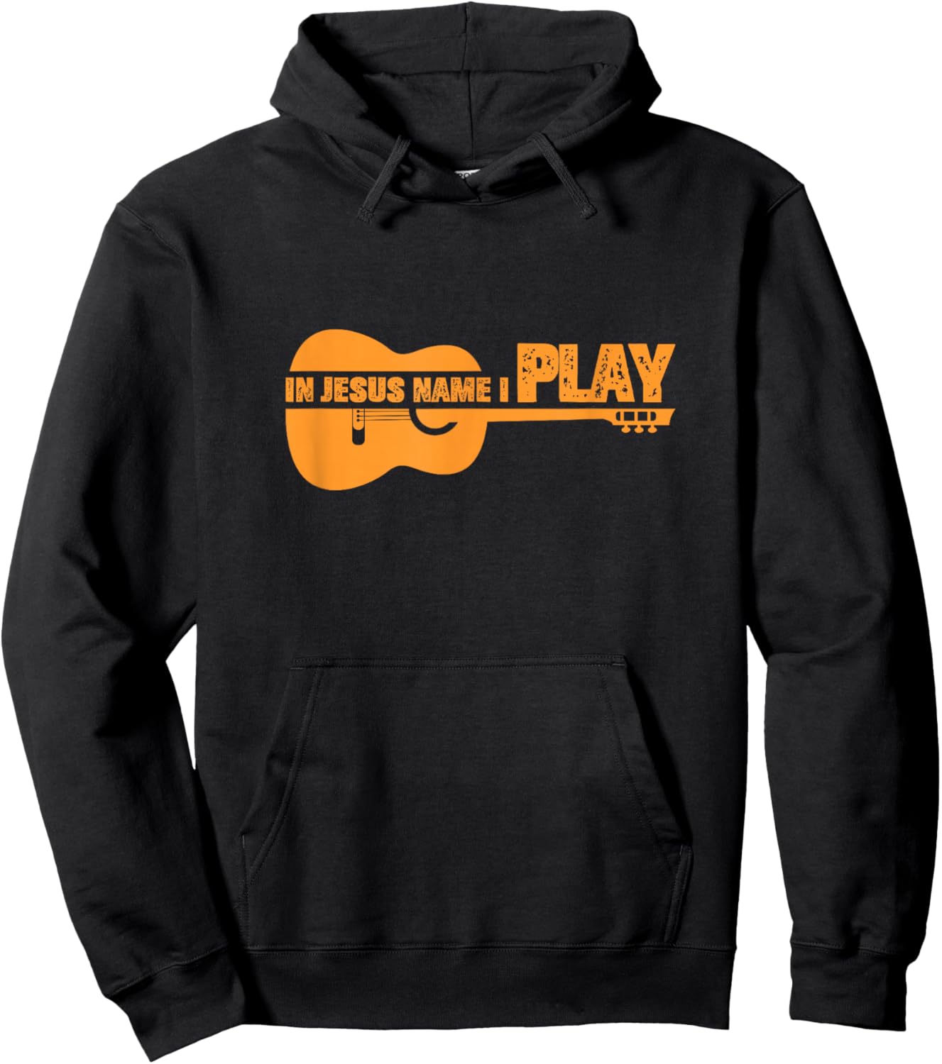 In Jesus Name I Play Guitar Christian Guitar Player Hoodie - Hoodie | Black