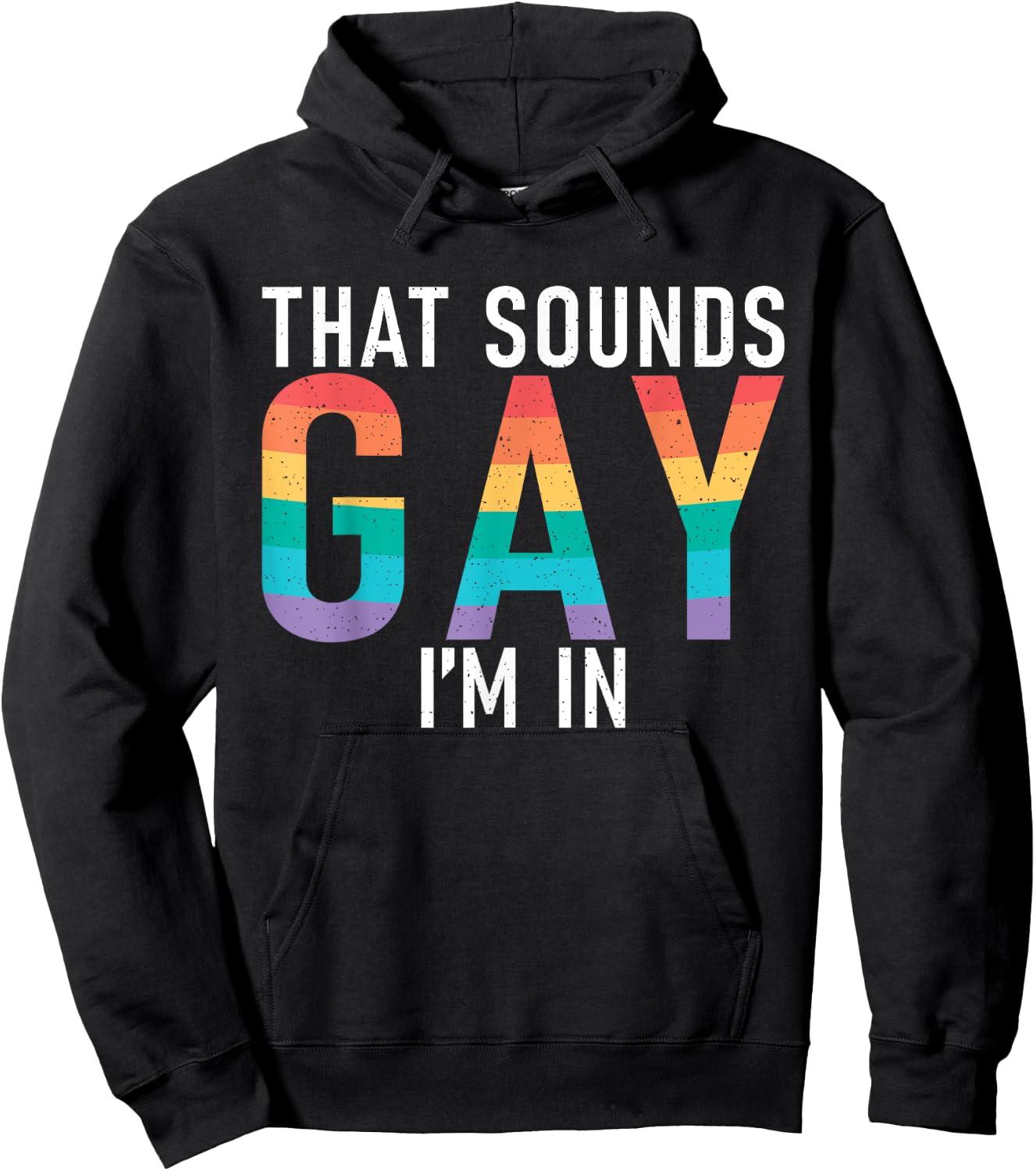 That sounds Gay im in Bisexual Lesbian Gay Pride Hoodie - Hoodie | Black