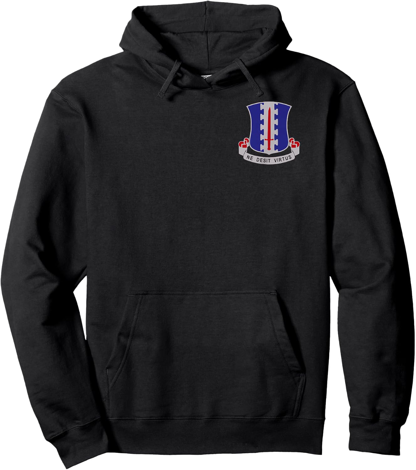 101st Airborne - 187th Reg DUI - Rakkasans - Ne Desit Vertus Hoodie - Hoodie | Black