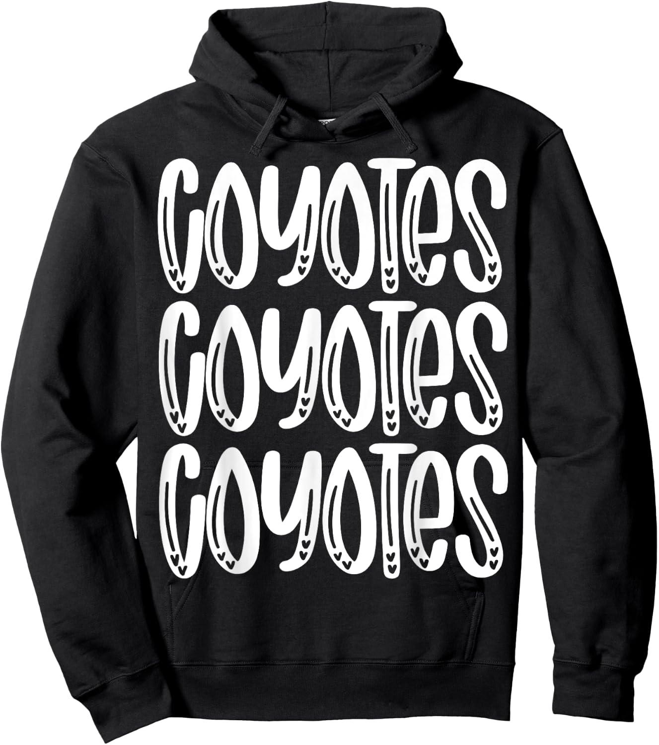 Coyotes Repeating School Spirit Hoodie - Hoodie | Black