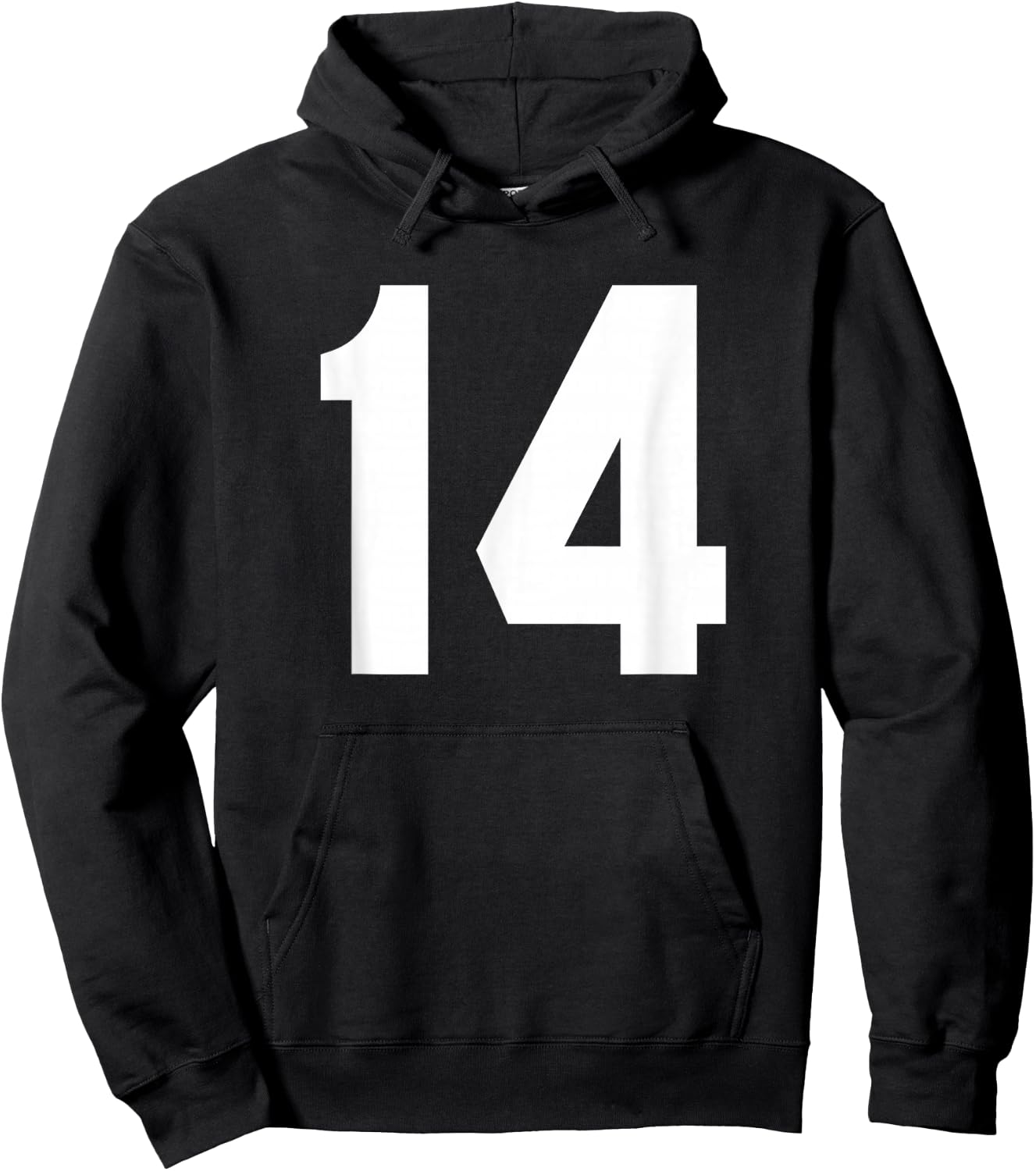 Number 14 Sports Jersey Front and Back Team Player Hoodie - Hoodie | Black