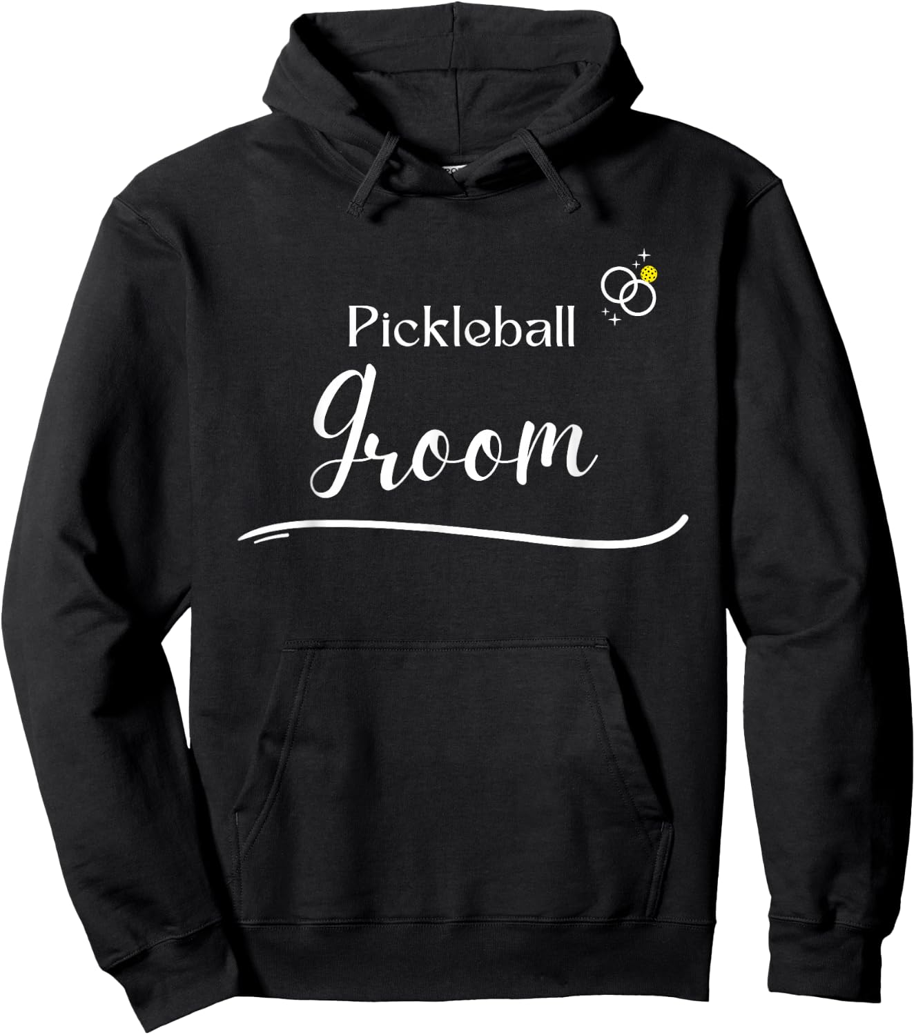 Pickleball Groom - Couple Dating Wedding - Pickleball Groom Hoodie - Hoodie | Black