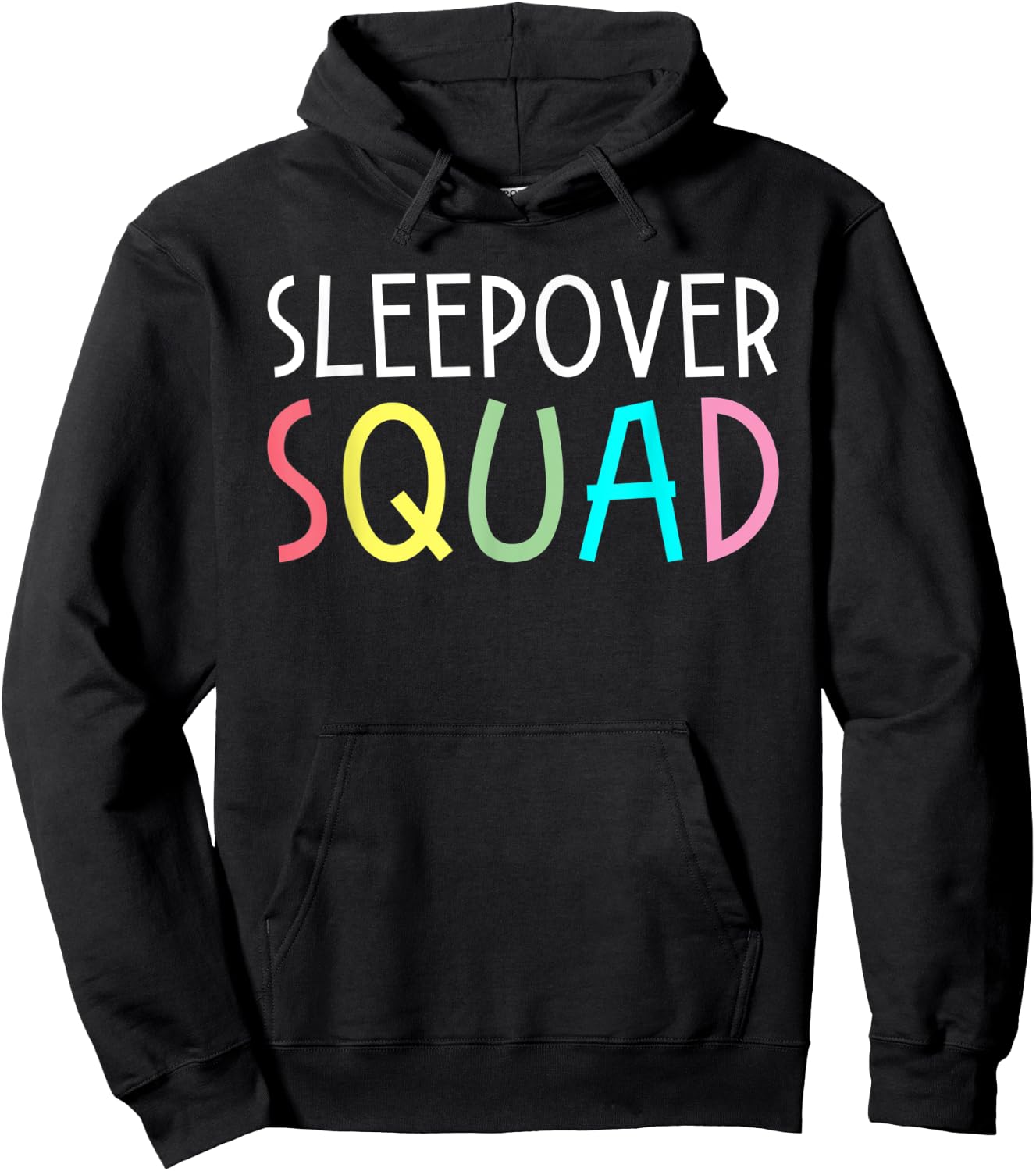 Sleepover Squad Slumber Party Overnight Pajama Gift Hoodie - Hoodie | Black