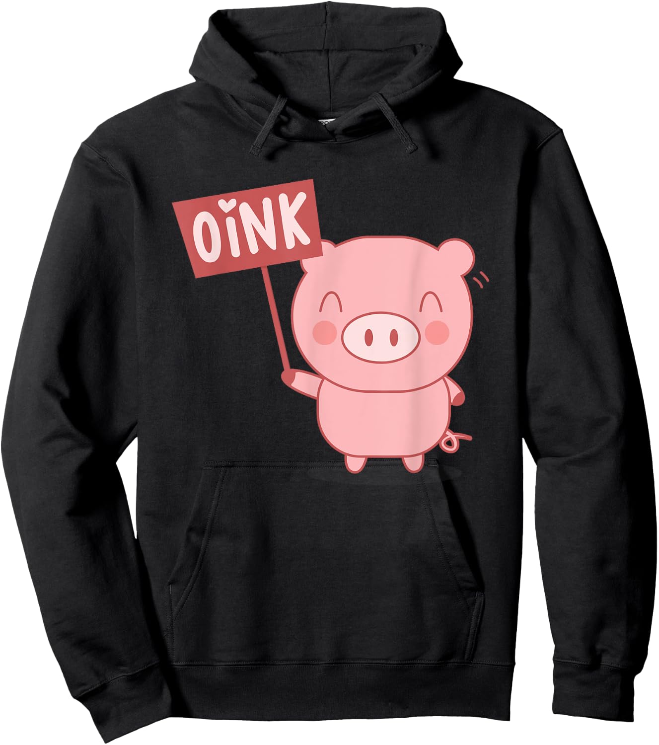 Oink Cute Pig Lover Pig Farming Farmer Piglet Farm Animal Hoodie - Hoodie | Black