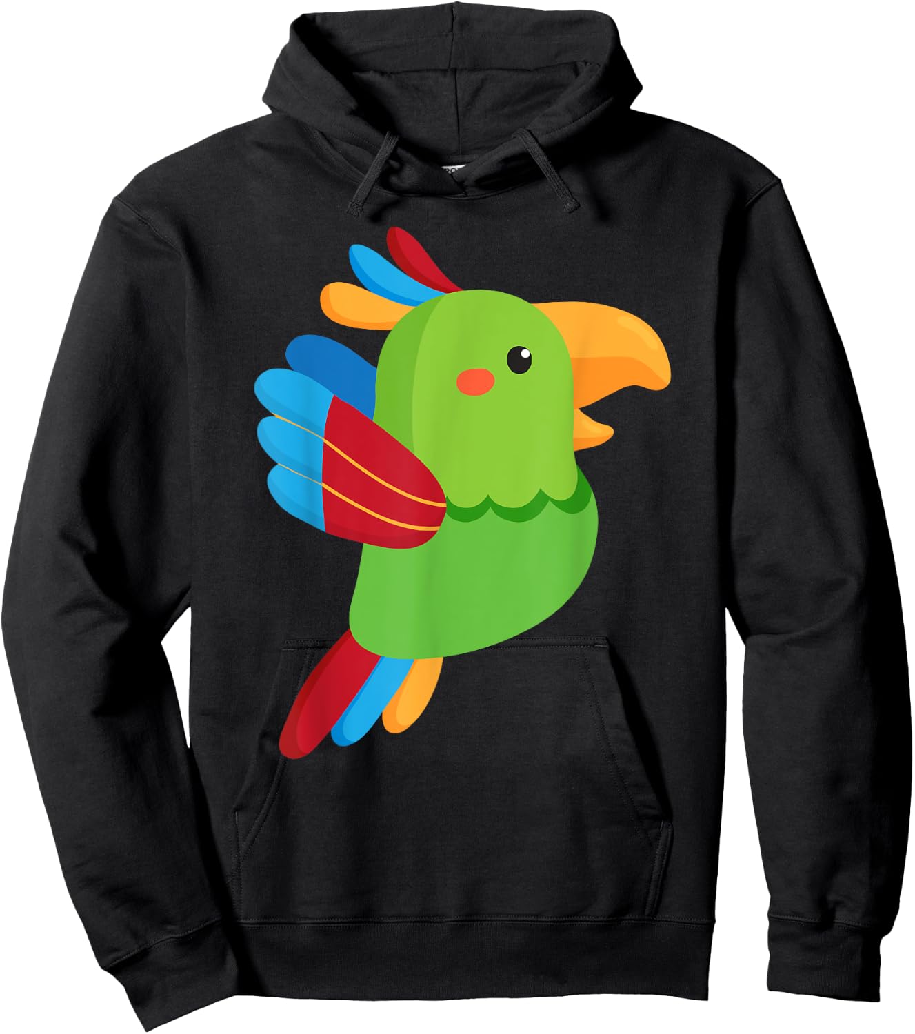 Parrot Shirt For Girls and Boys Parrot Shirts For Kids Hoodie - Hoodie | Black