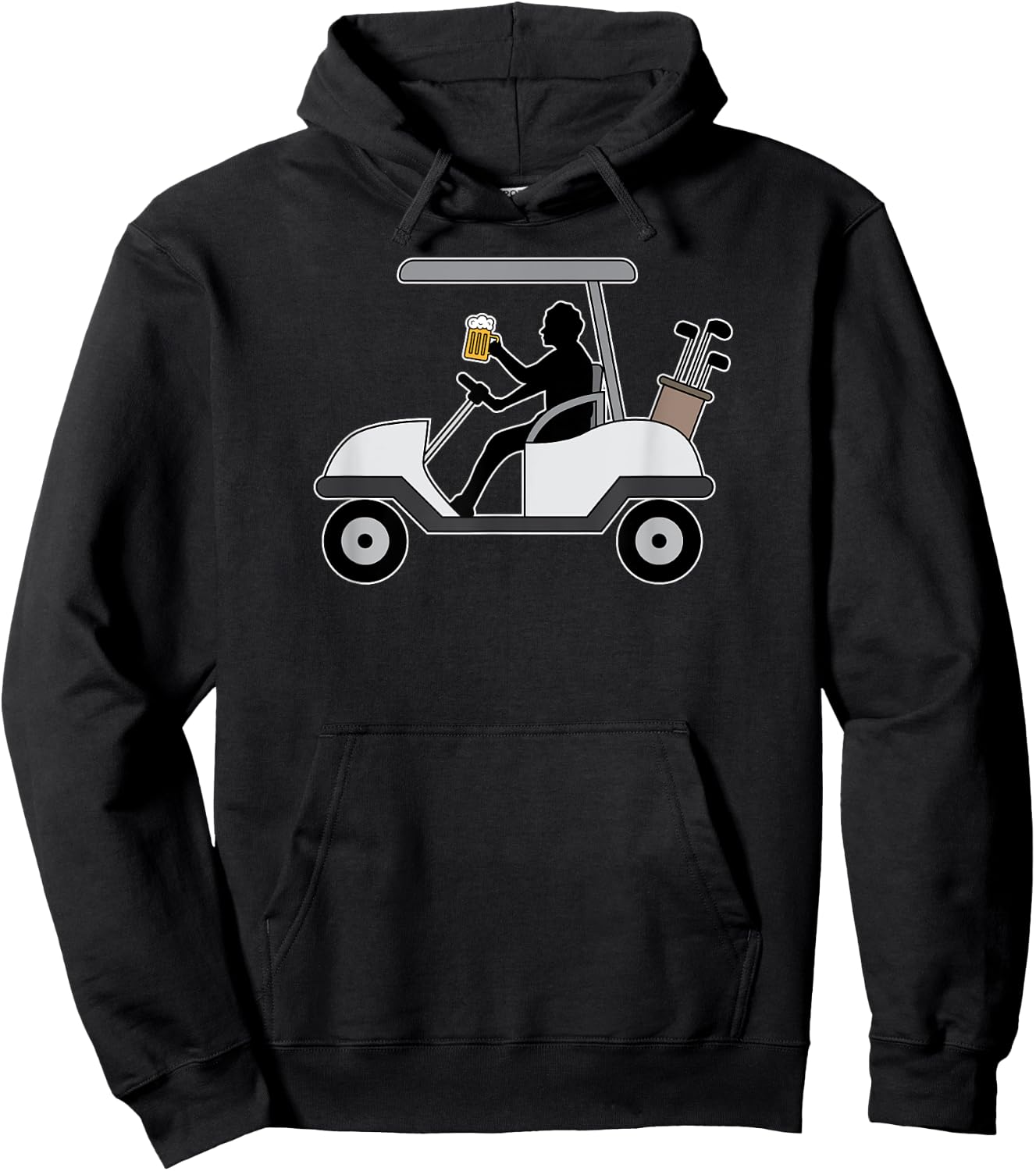 Golf Buggy Ale Mug Hilarious Player Fun Drinkers Club Design Hoodie - Hoodie | Black