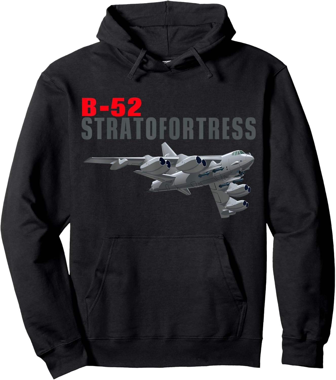 Fun American Military Aviation B-52 Stratofortress Bomber. Hoodie - Hoodie | Black