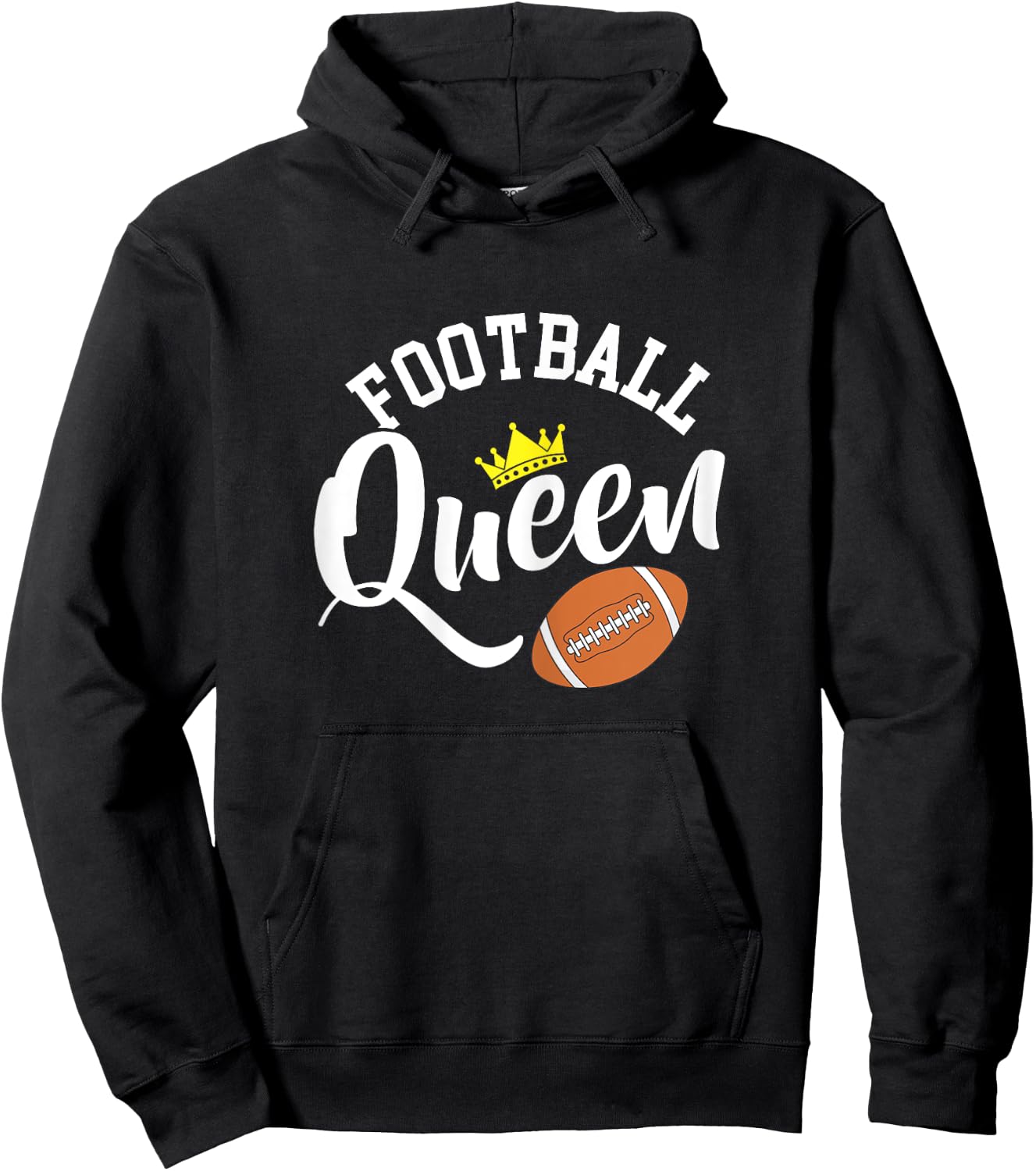Football Queen - American Football Season Party Hoodie - Hoodie | Black