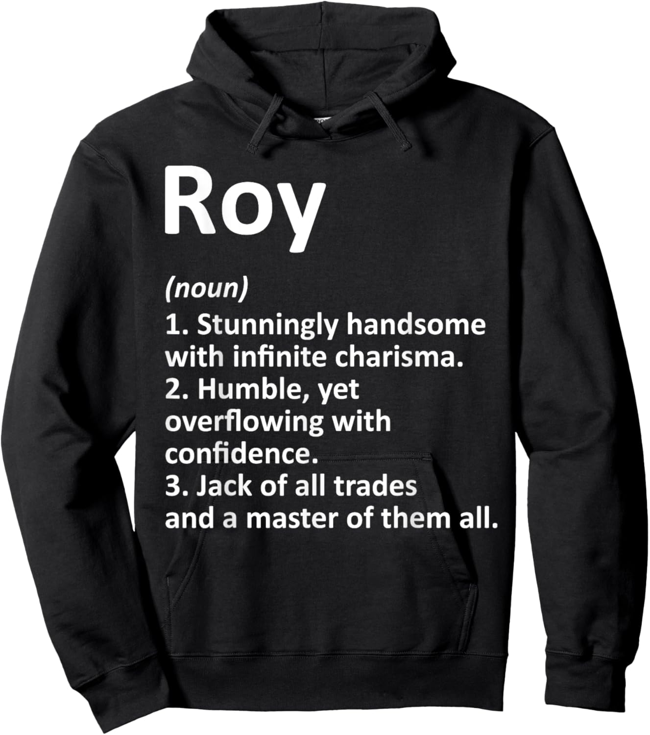 ROY Definition Personalized Name Funny Birthday Gift Hoodie - Hoodie | Black