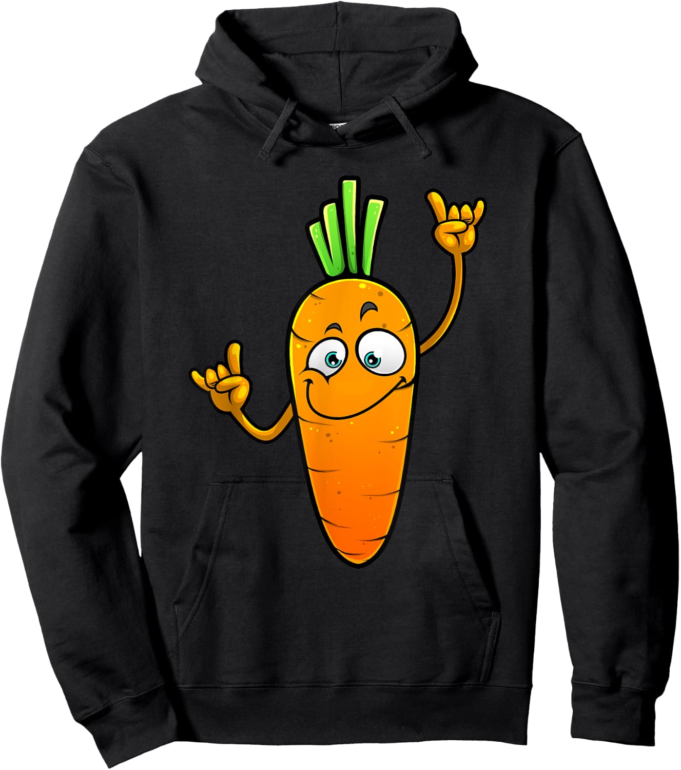 Funny Carrot Designs For Kids Adults Root Vegetable Lovers Hoodie - Hoodie | Black
