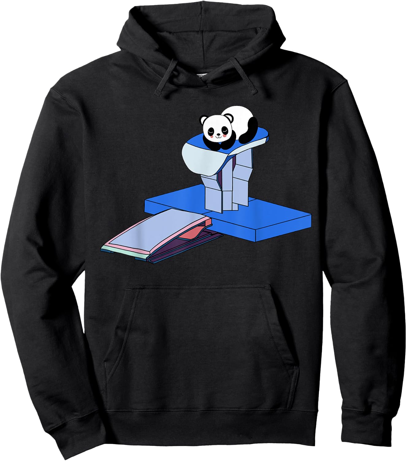 Cute Panda Gymnastics Vault Table Hoodie - Hoodie | Black