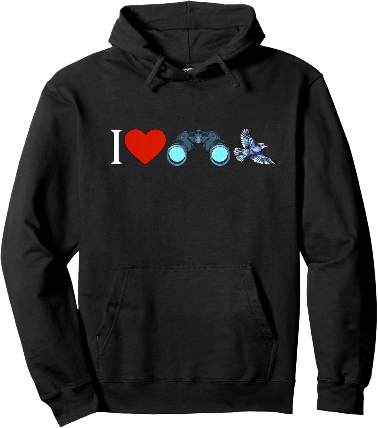 Vogelllover, I love bird watching Hoodie - Hoodie | Black