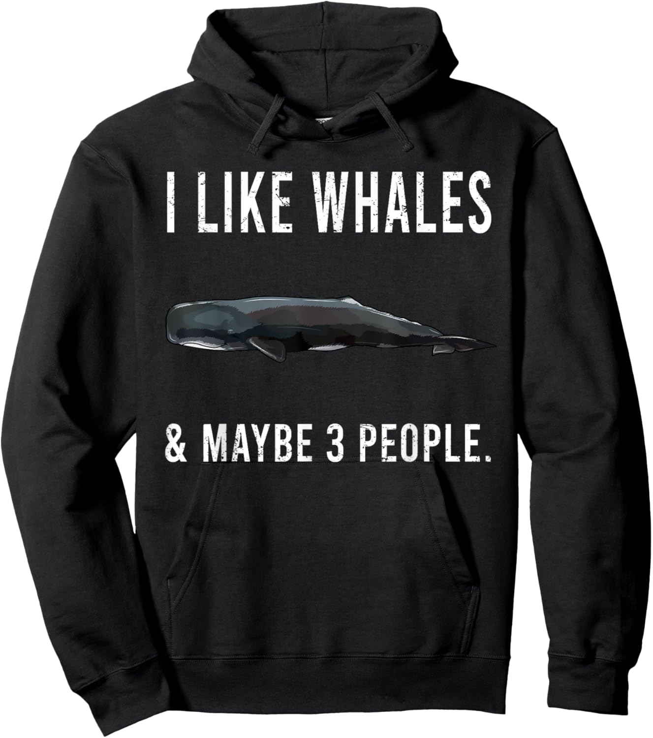 Funny I Like Sperm Whale And Maybe 3 People Hoodie - Hoodie | Black