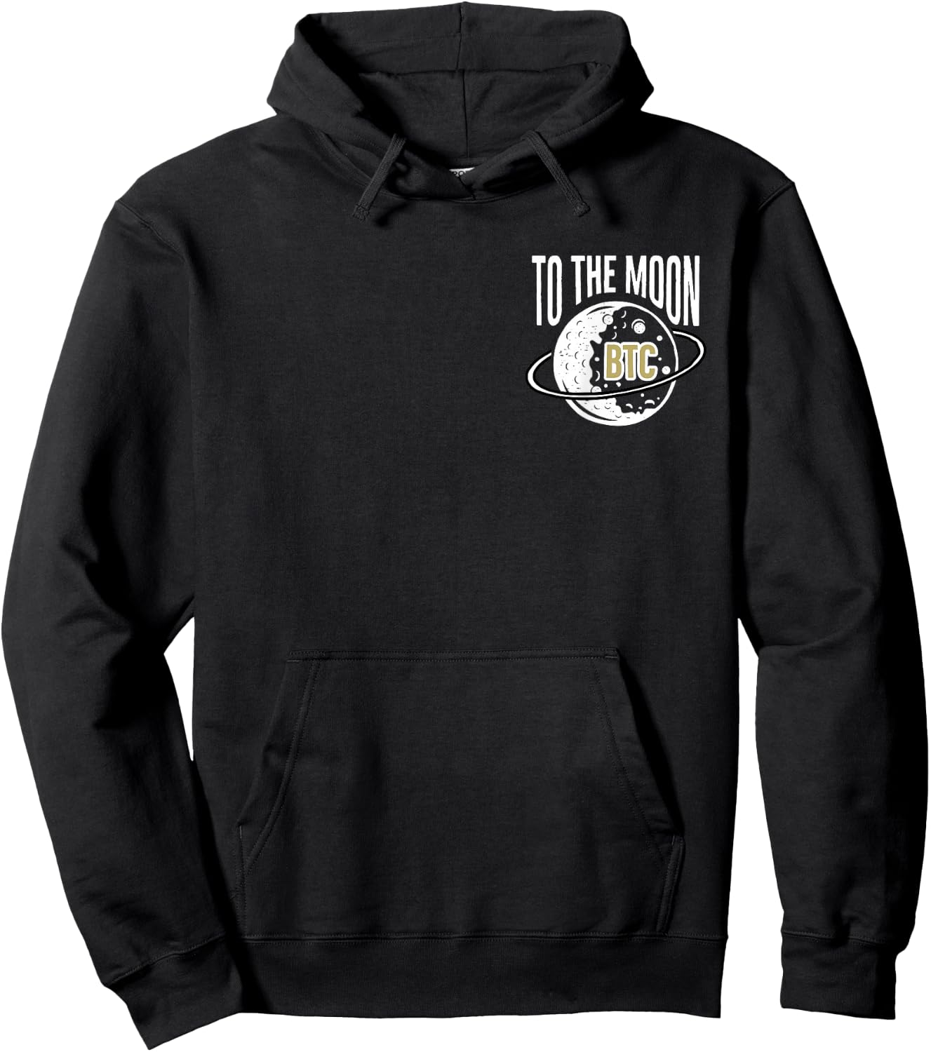 To The Moon BTC Bitcoin Cryptocurrency Astronaut Hoodie - Hoodie | Black