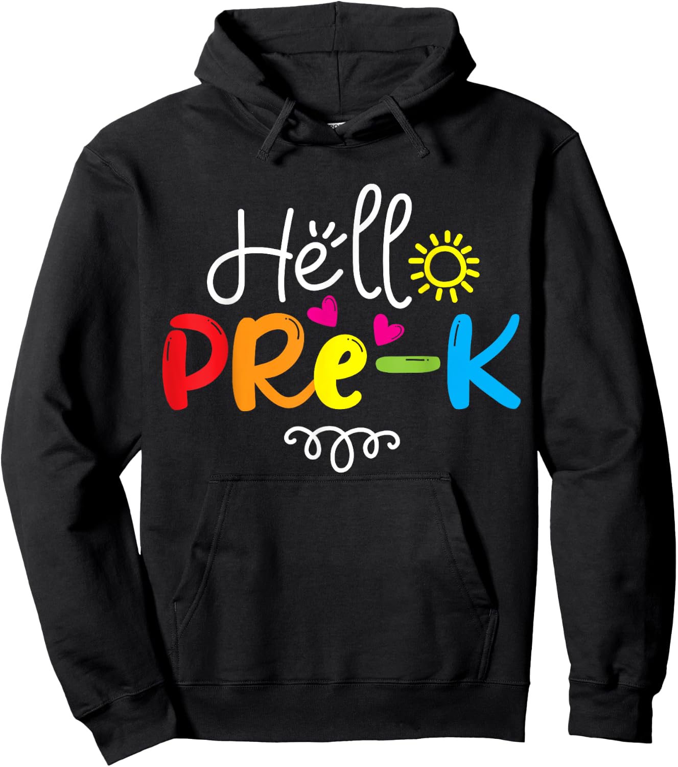 Hello Pre-K Shirt Fun Back to School Teacher Student Gift Hoodie - Hoodie | Black