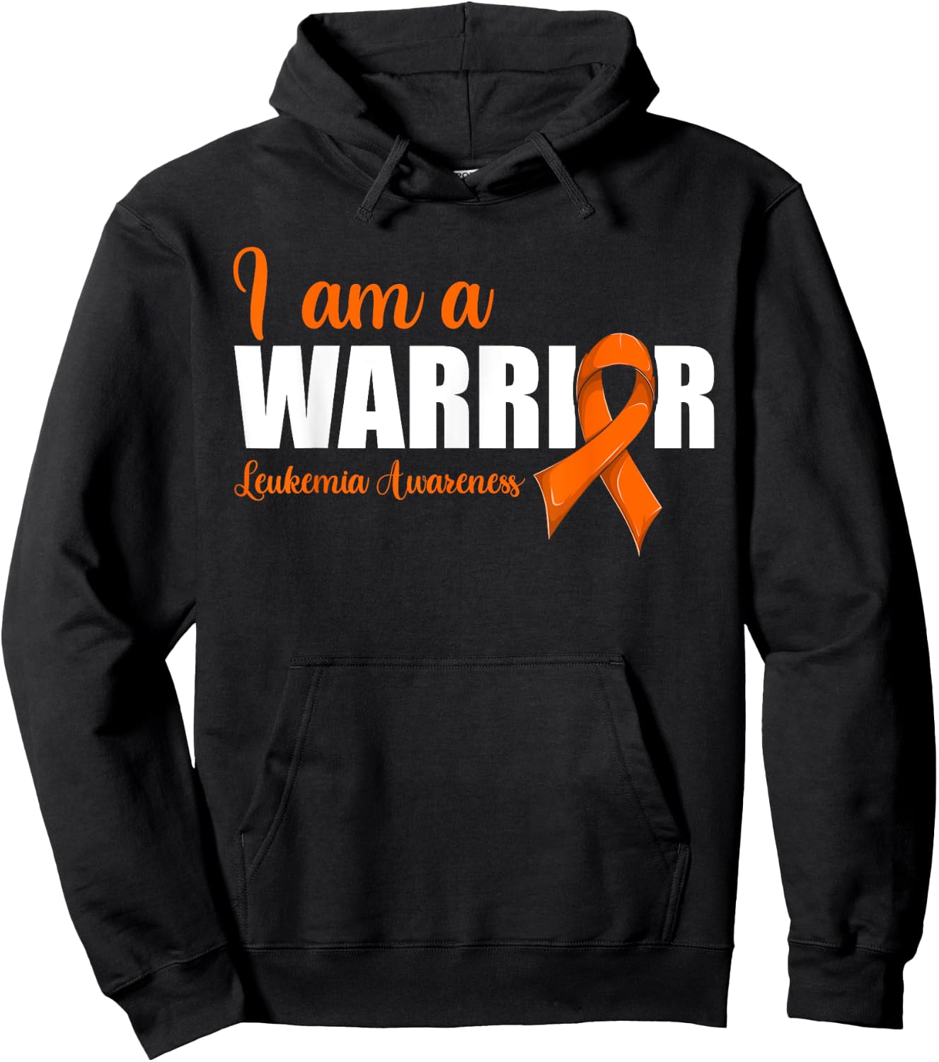 Blood Cancer Ribbon Shirt, Leukemia Awareness I Am A Warrior Hoodie - Hoodie | Black