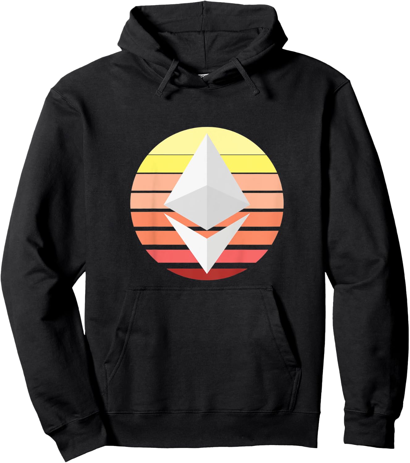 Ethereum ETH Logo Crypto Circle Pastel Cryptocurrency Hoodie - Hoodie | Black