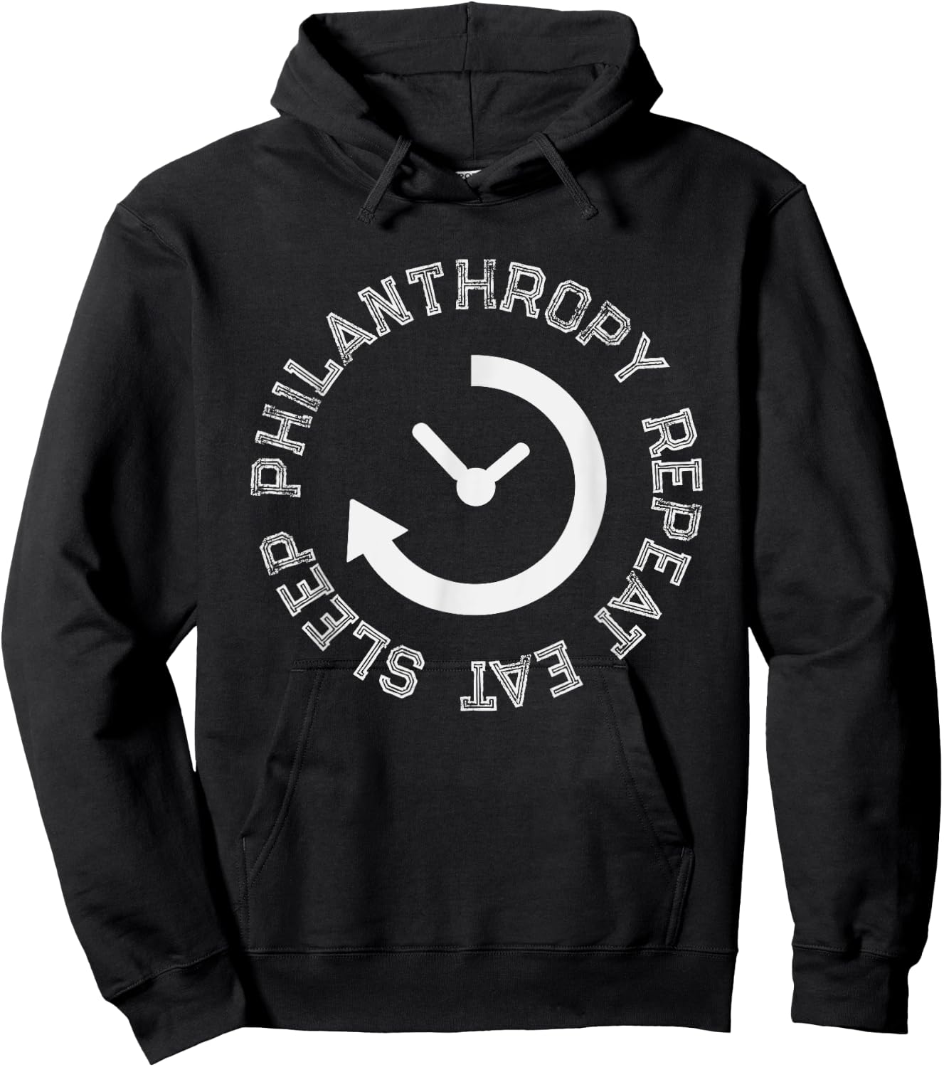 Eat Sleep Philanthropy Repeat Philanthropist Gift Hoodie - Hoodie | Black