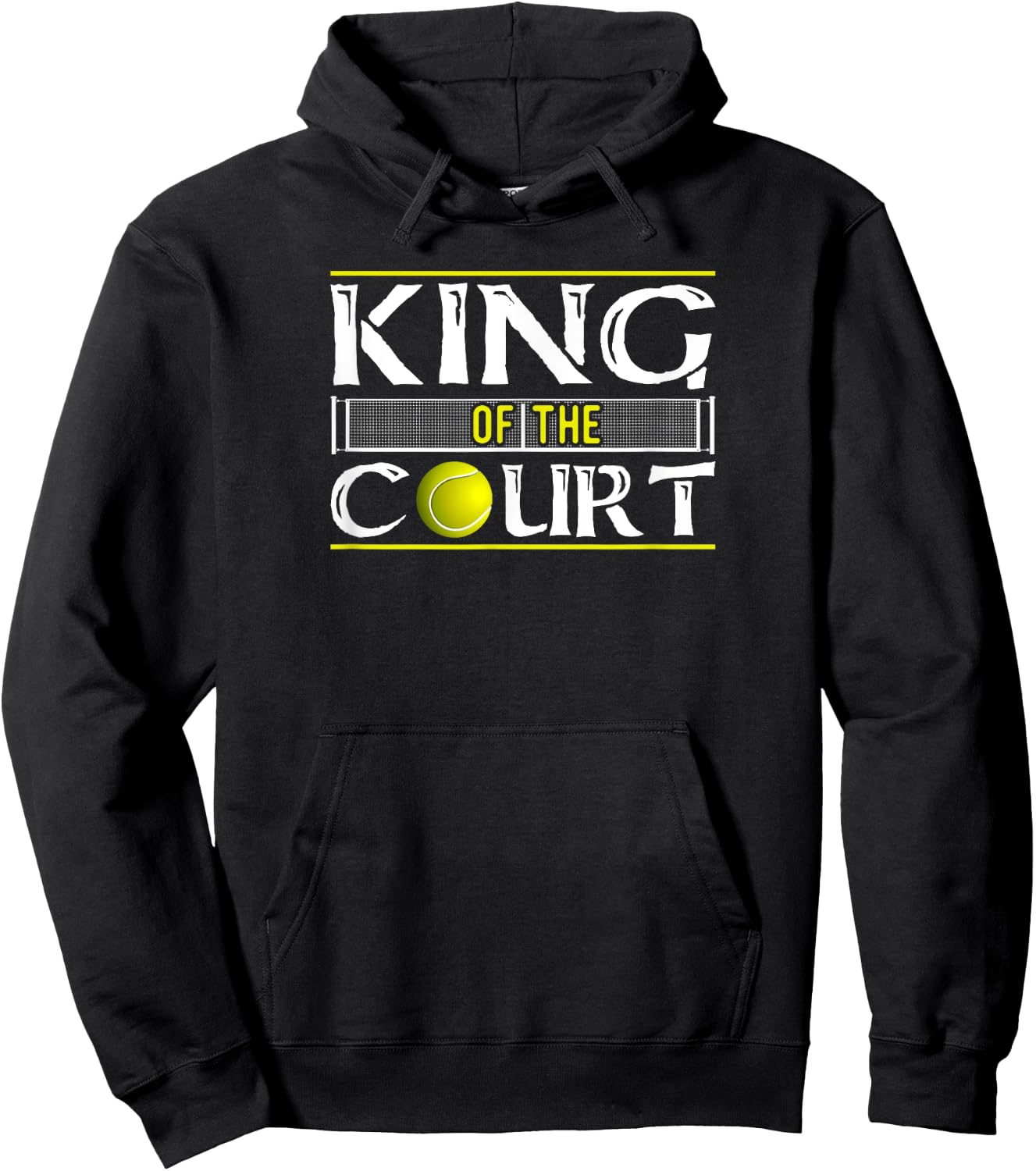 King Of The Court Tennis Player Gift Hoodie - Hoodie | Black