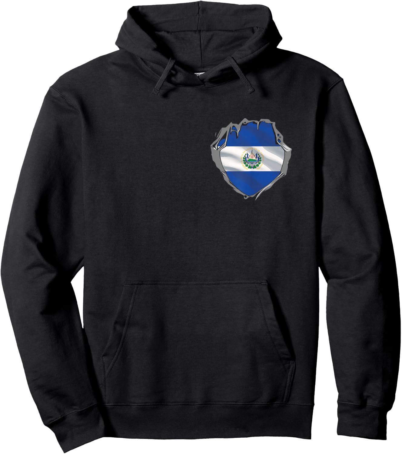 El Salvador Salvadoran Flag in Heart for El Salvador Hoodie - Hoodie | Black