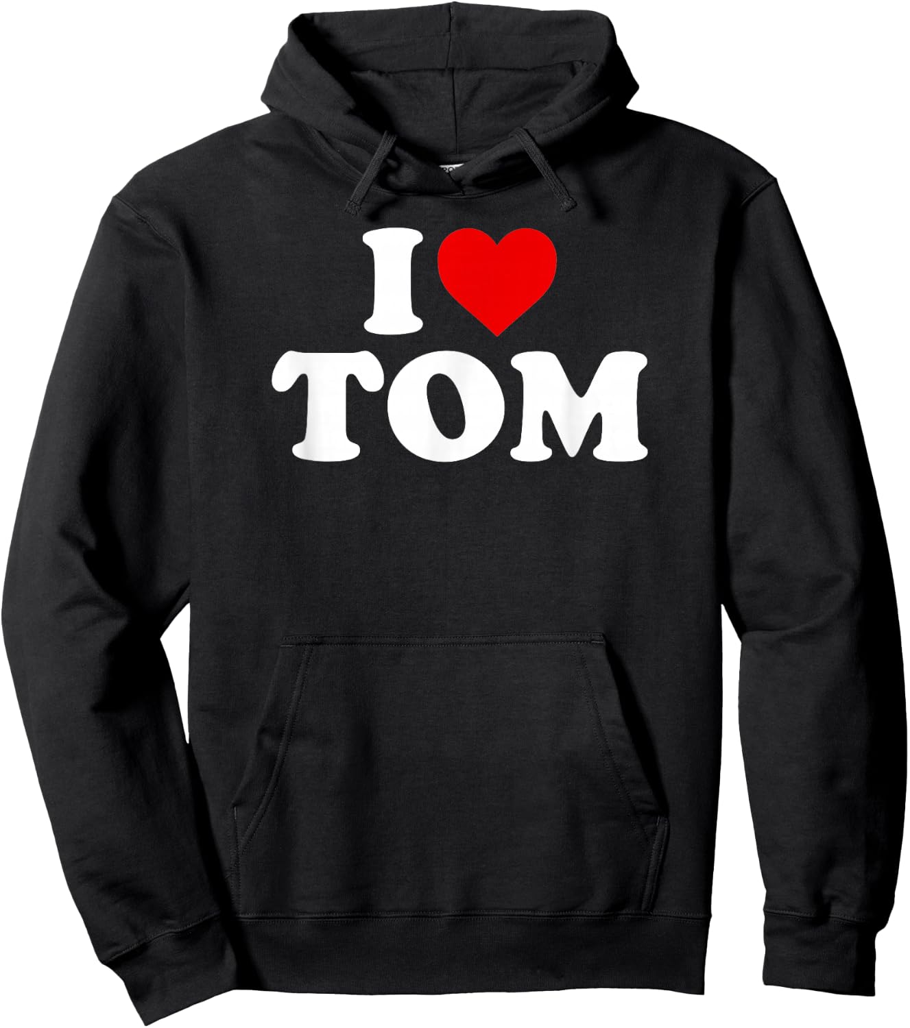 I Love Tom - Heart Hoodie - Hoodie | Black