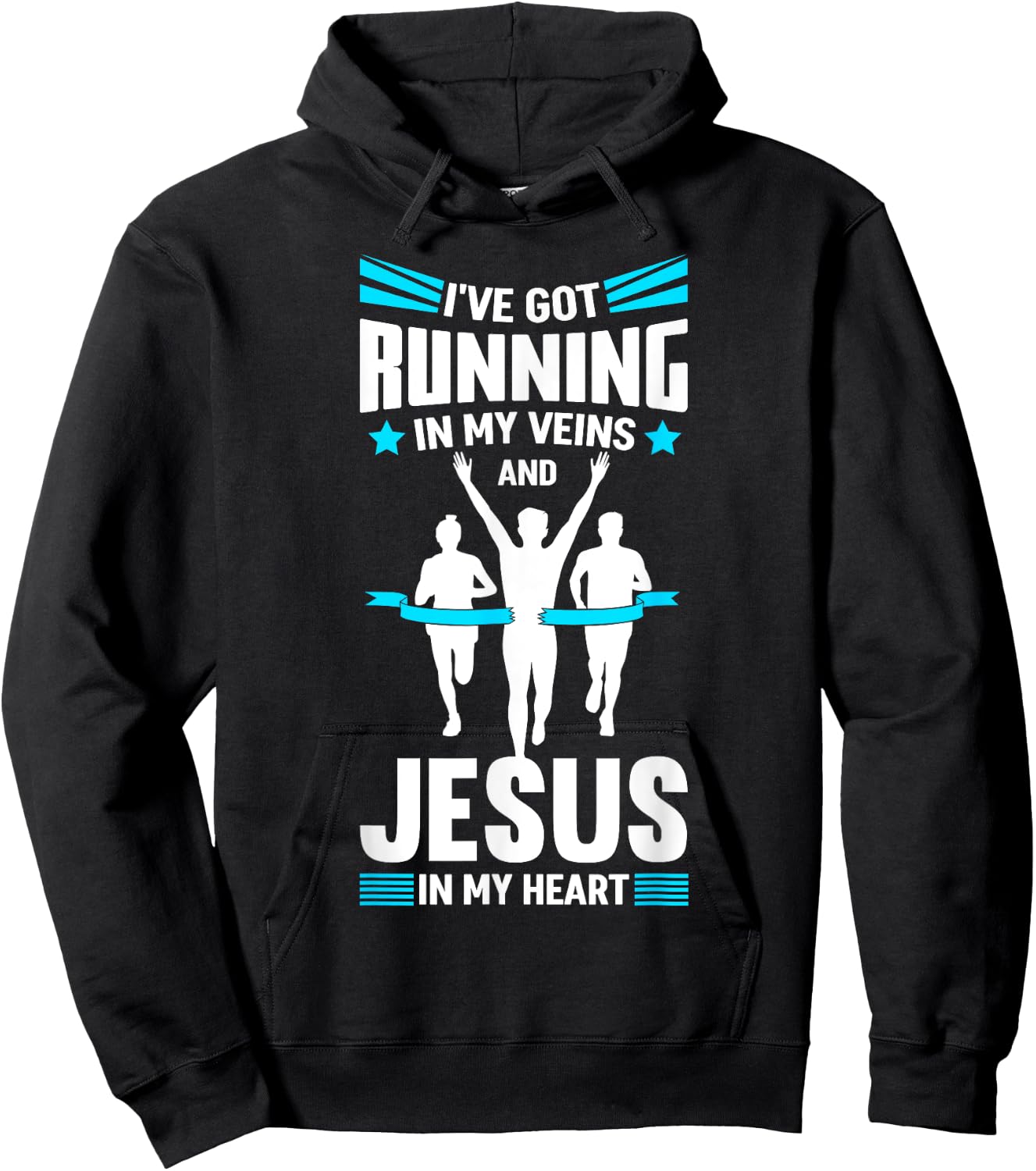 Marathon Runner Costume Running Jesus Quotes Marathoner Hoodie - Hoodie | Black