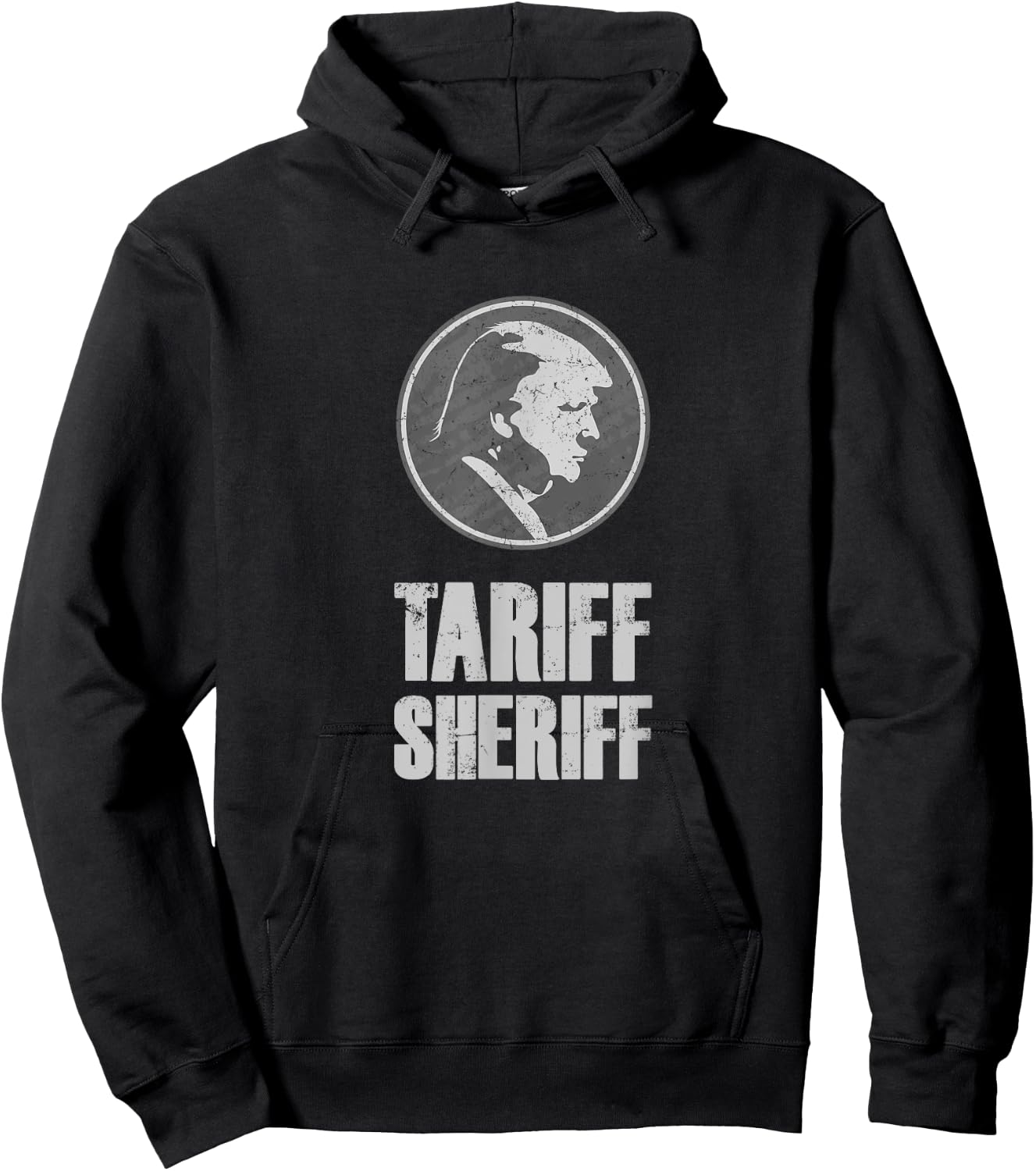 Tariff Sheriff Funny Anti Trump - Political Protest Hoodie - Hoodie | Black