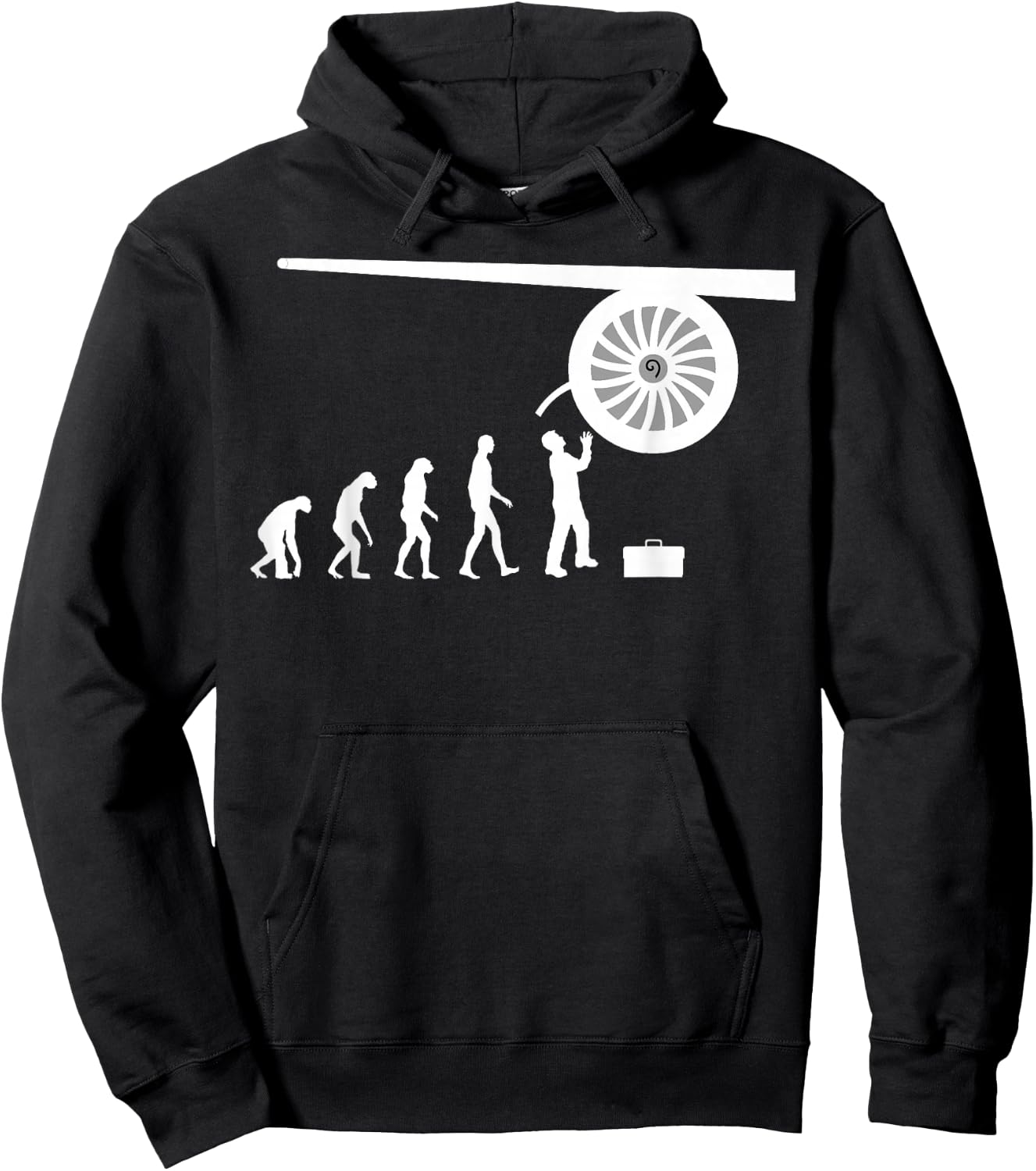 Aircraft Mechanic Aeroplane Engine Technician Hoodie - Hoodie | Black