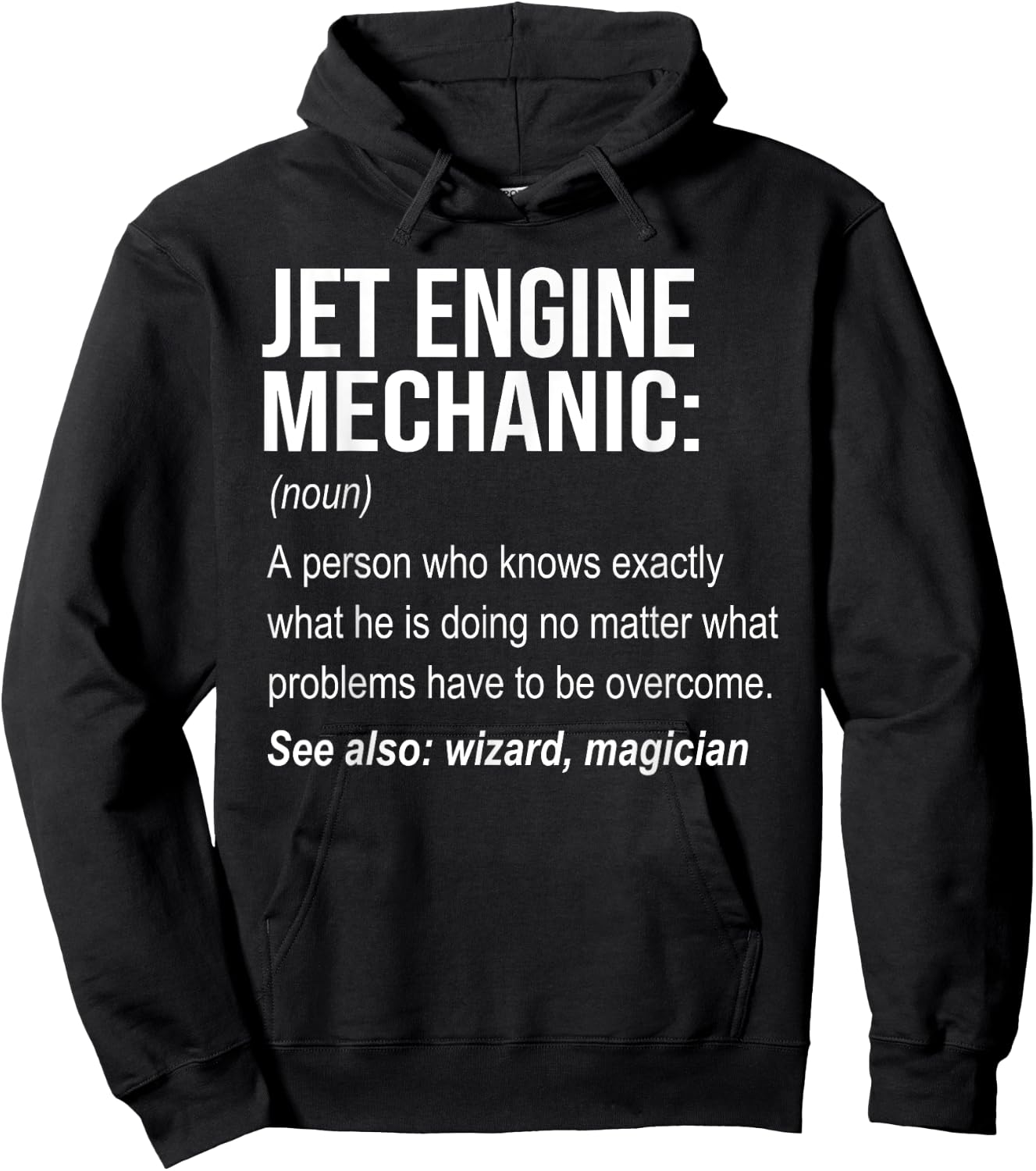 Jet Engine Mechanic Definition Aircraft Mechanic Hoodie - Hoodie | Black