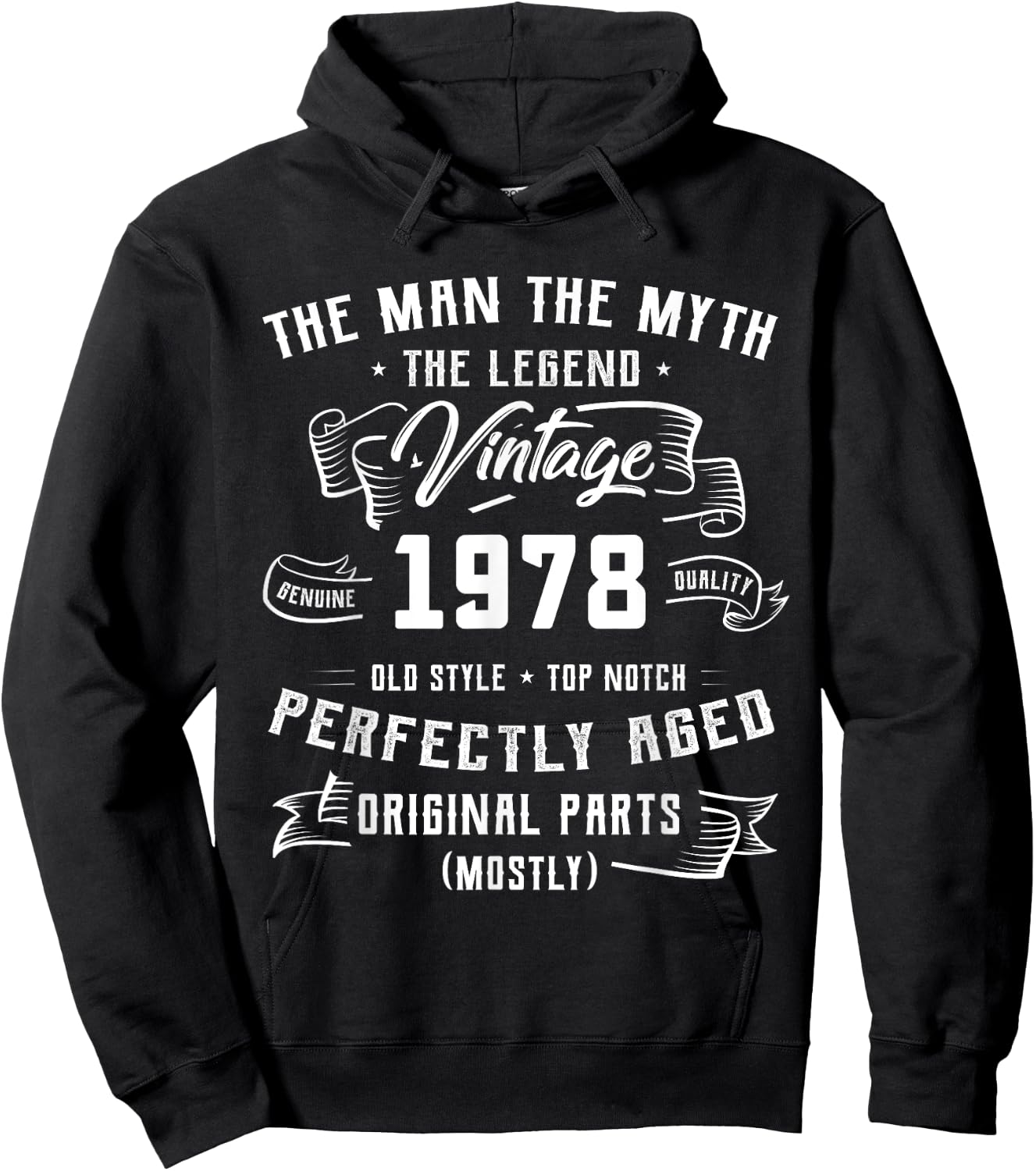 Man Myth Legend 1978 47th Birthday For 47 Years Old Hoodie - Hoodie | Black
