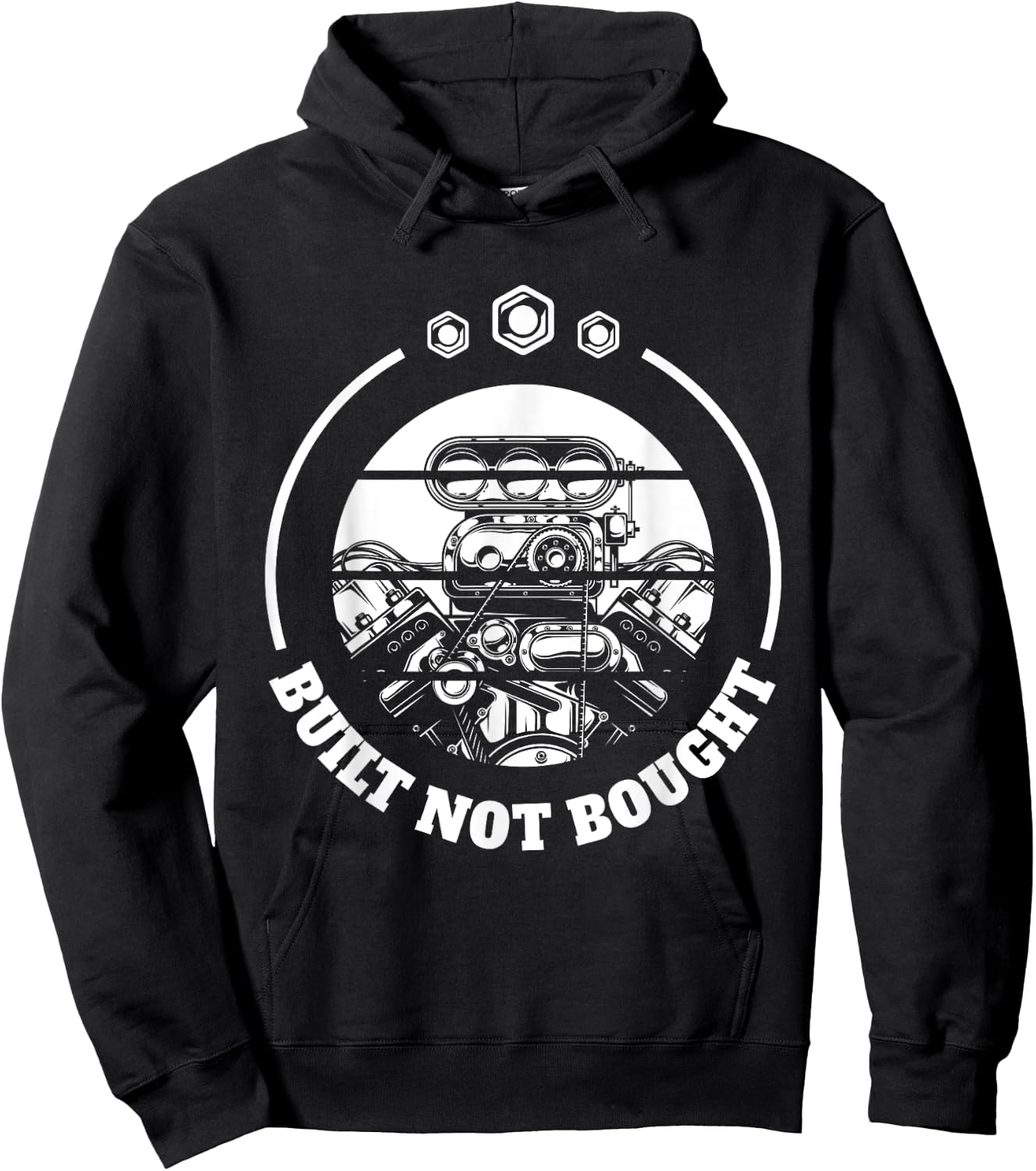 Built Not Bought Mechanic and Engineer Hoodie - Hoodie | Black