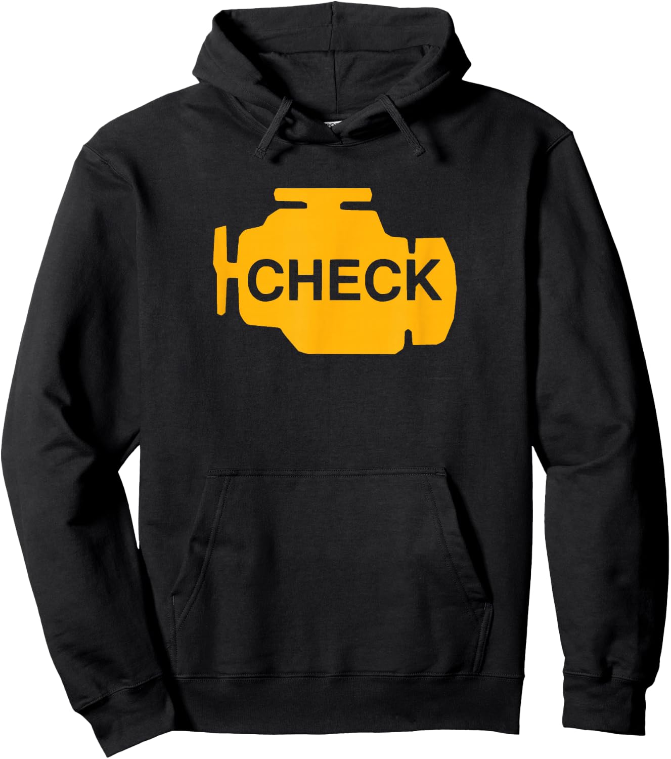 Check Engine Light Funny Automotive Mechanic Hoodie - Hoodie | Black