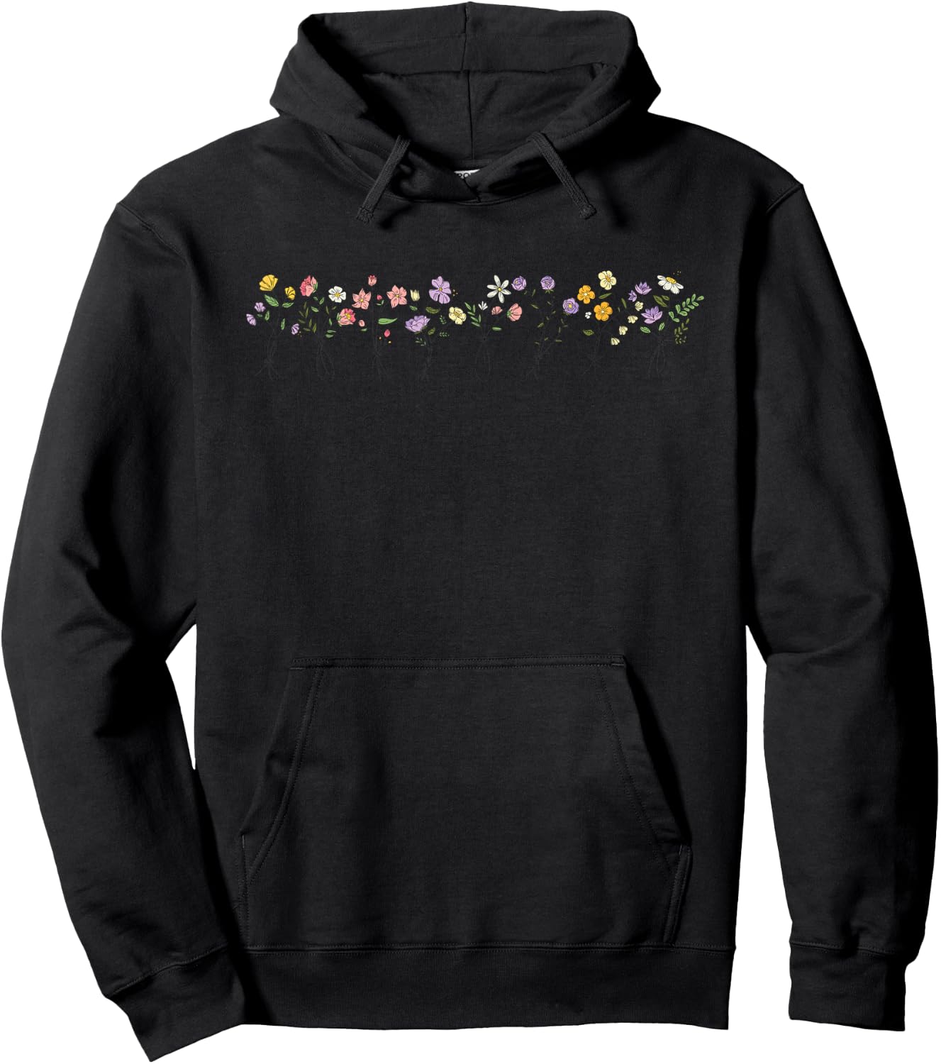 Vintage Inspired Botanical Flower Gardener Naturalist Flower Hoodie - Hoodie | Black