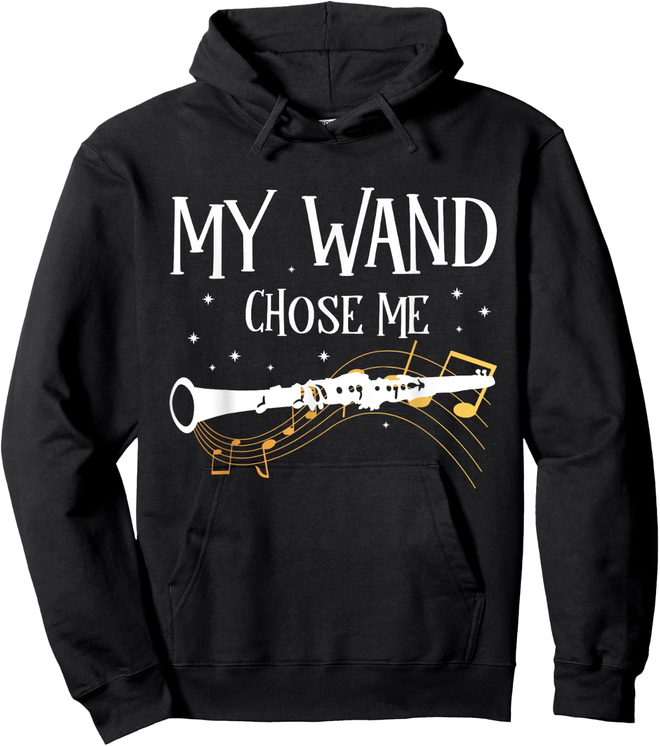 MY Wand Chose Me Clarinet Hoodie - Hoodie | Black