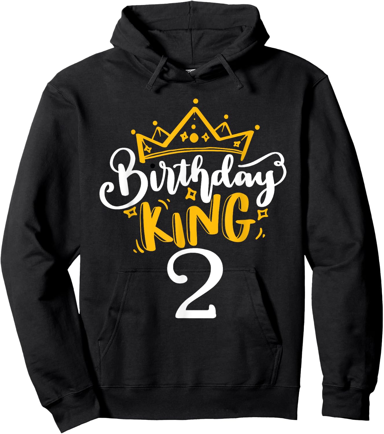 2nd Birthday King 2 Years Old Party Ideas For Boys Hoodie - Hoodie | Black