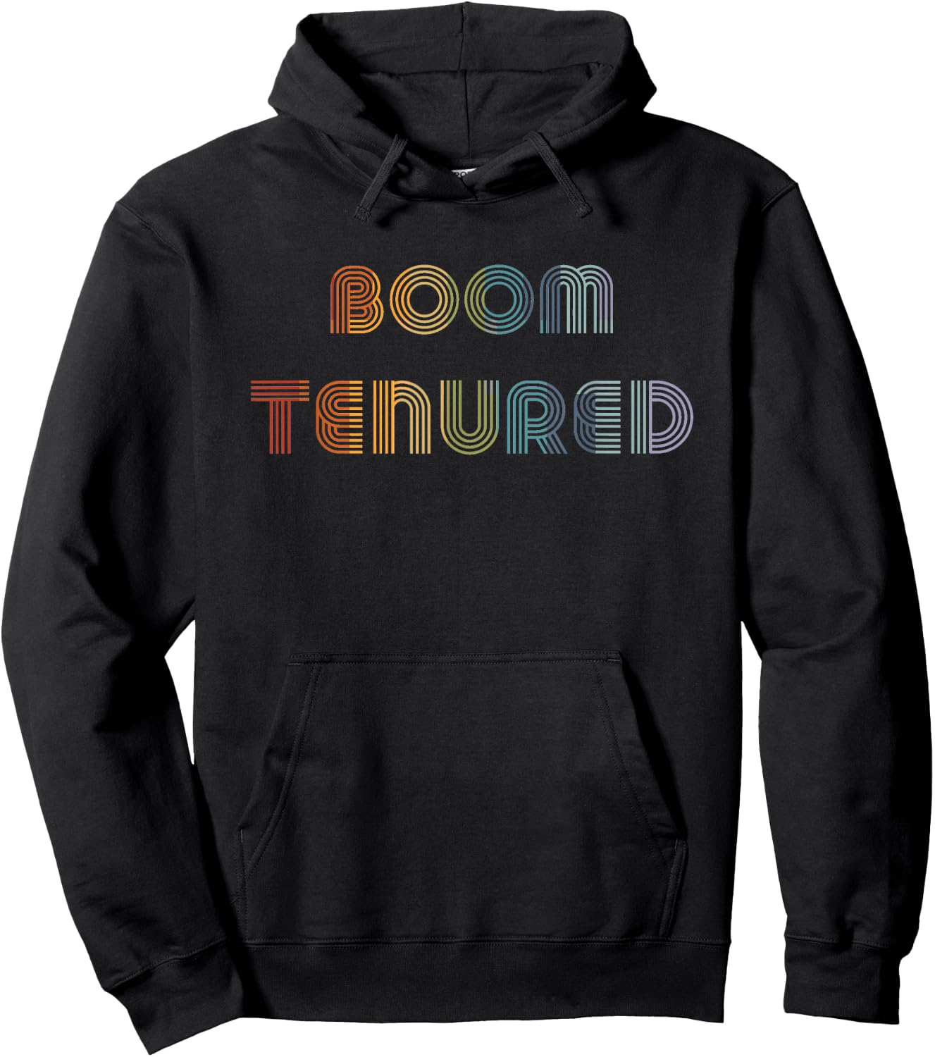 Congrats For Tenure Teachers Boom Tenured Professor Retro Women Hoodie - Hoodie | Black